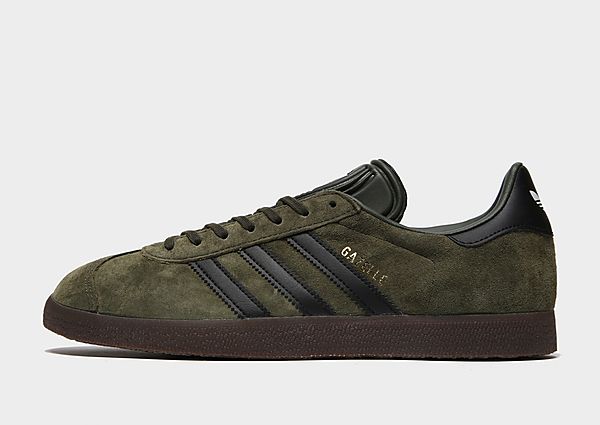 adidas Originals Chaussure Gazelle - Night Cargo / Core Black / Gum5, Night Cargo / Core Black / Gum