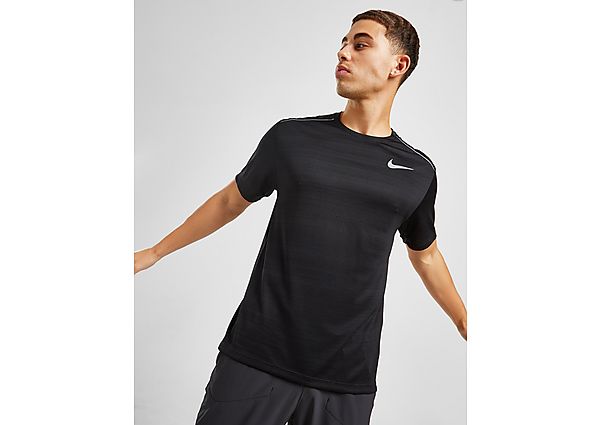 Nike Miler Dri-FIT Short Sleeve T-Shirt - Black - Mens, Black