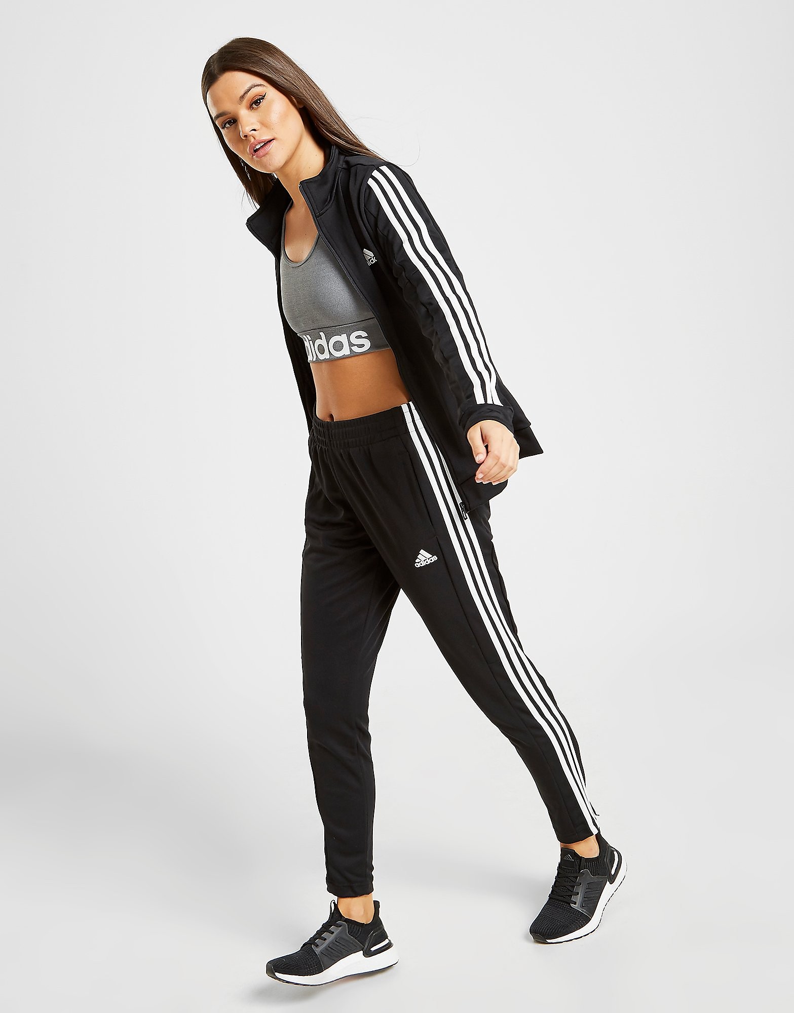 adidas Originals 3-Stripes Tiro Tracksuit - Black/White - Womens, Black/White