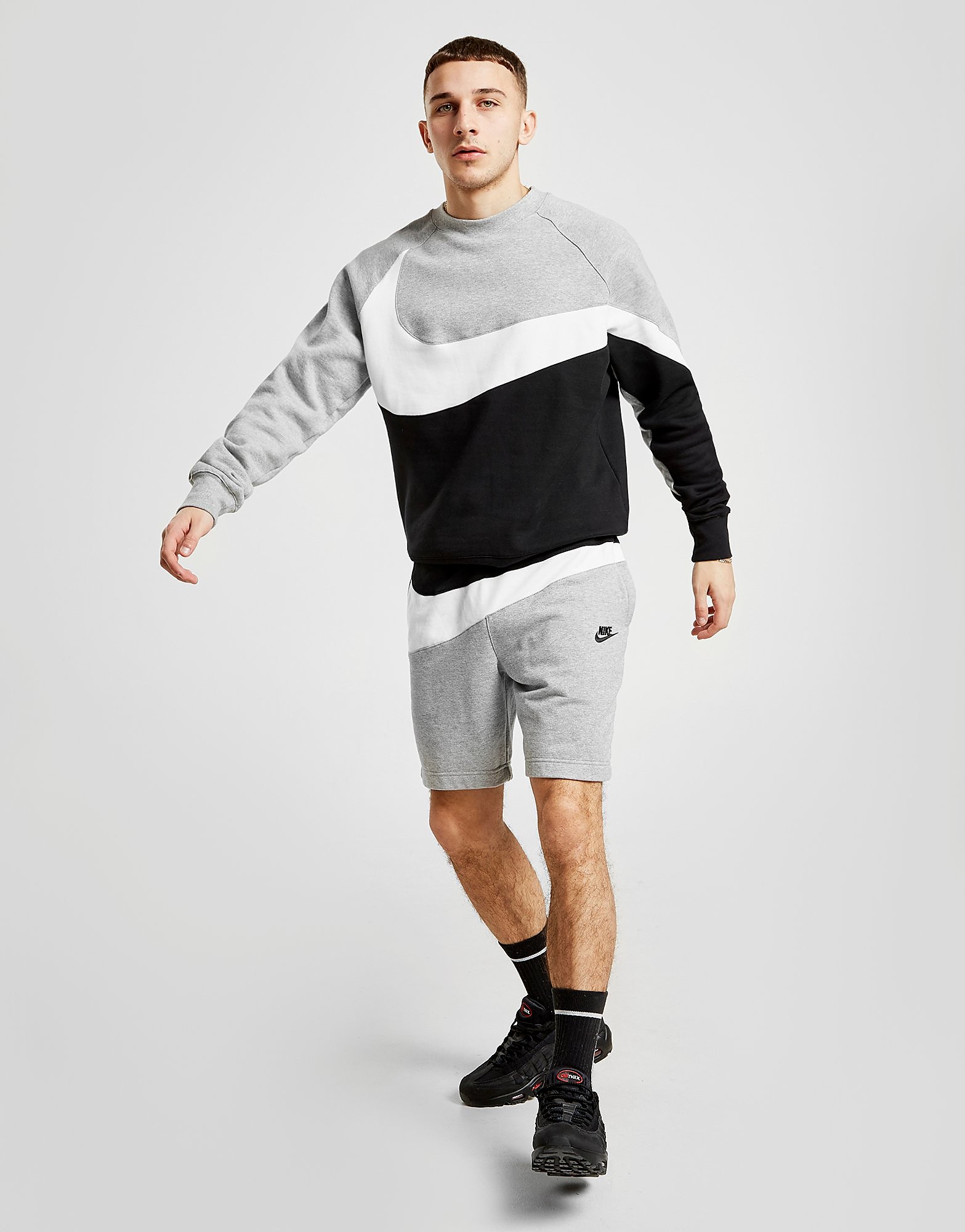 Nike Swoosh Fleece Shorts Grijs Heren nike kopen in de aanbieding