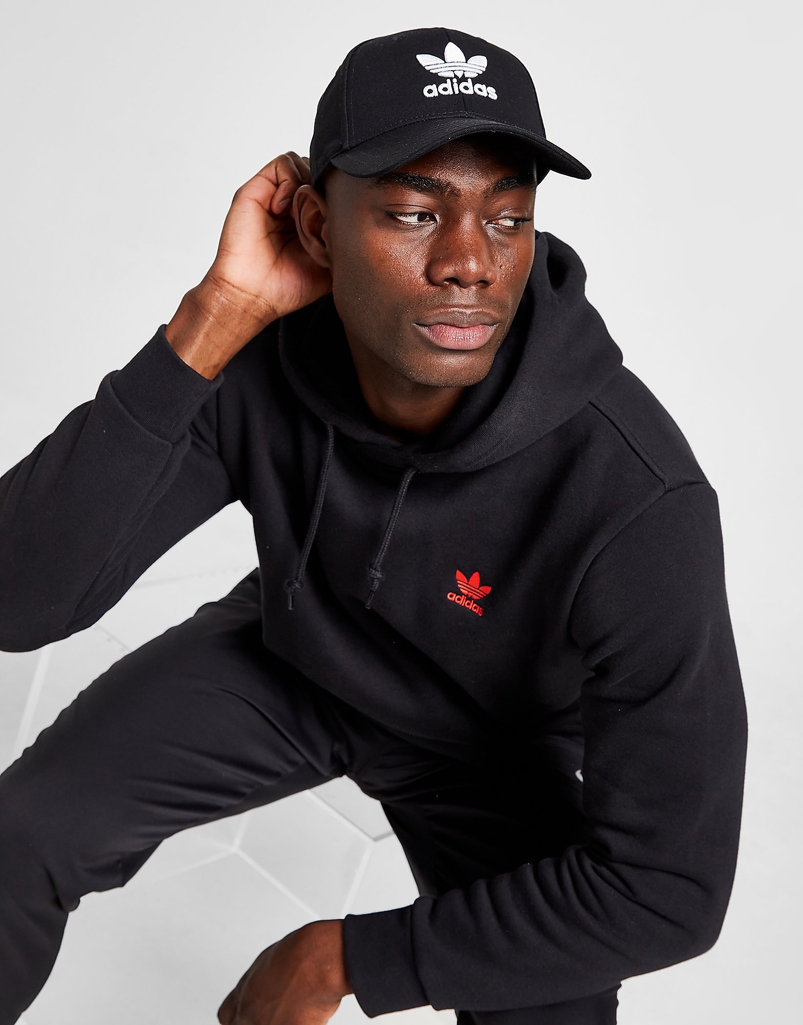 

adidas Originals Trefoil Cap - Black/White - Womens, Black/White
