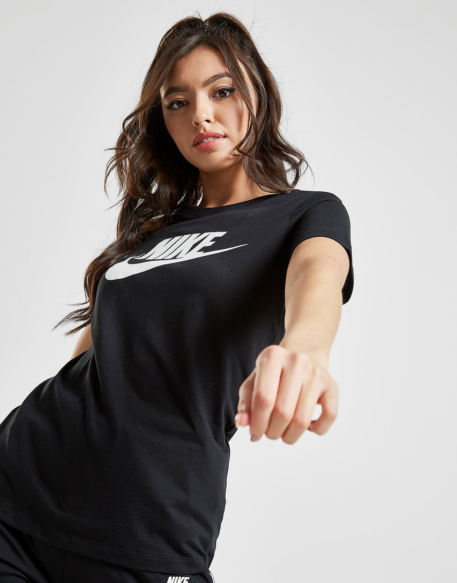 

Nike Essential Futura Short Sleeve T-Shirt - Black/White - Womens, Black/White