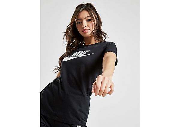 Nike T-Shirt Essential Futura Manches Courtes Femme - Black/White/White, Black/White/White
