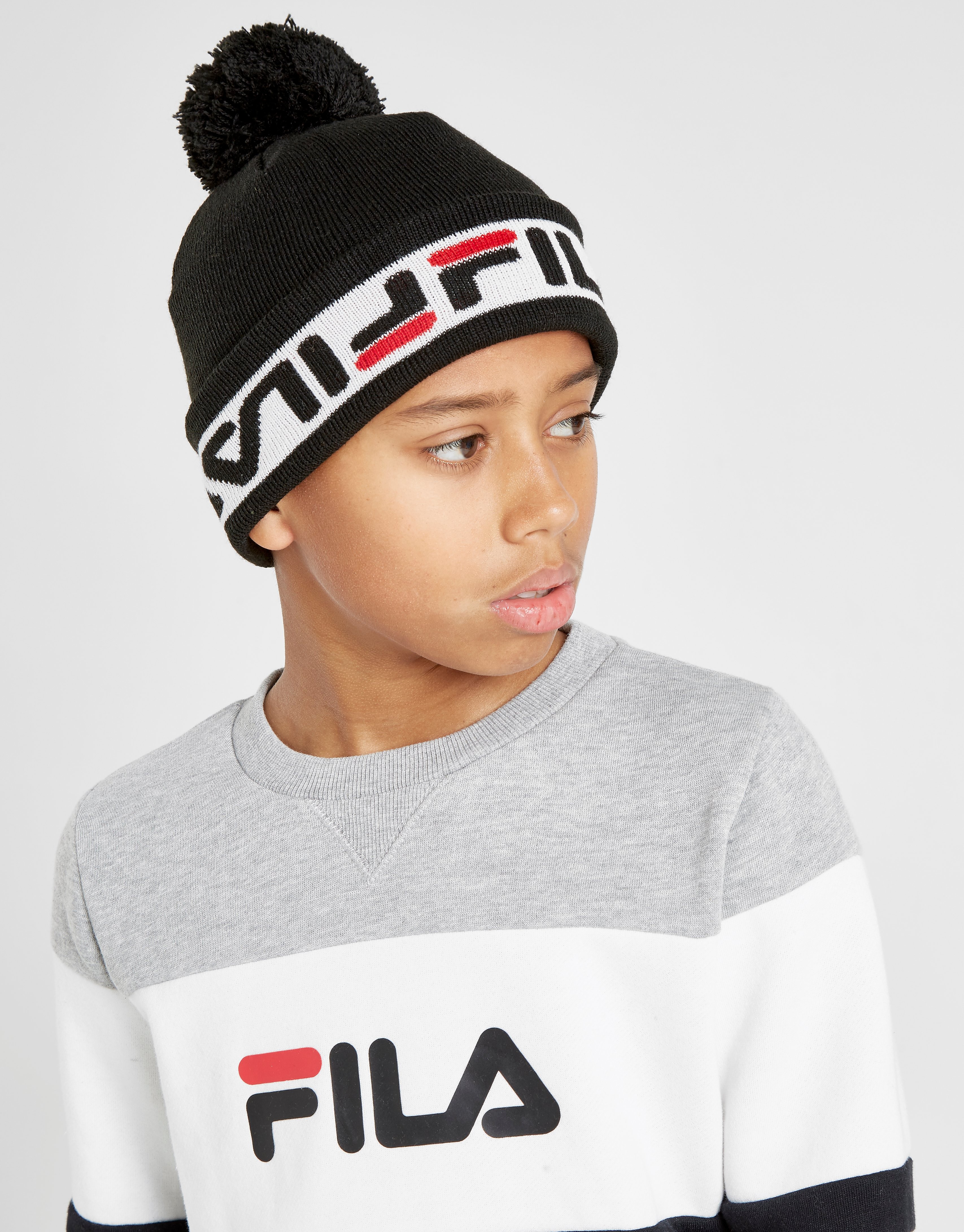 

Fila Mixer Pom Beanie Junior - Black/White - Kids, Black/White