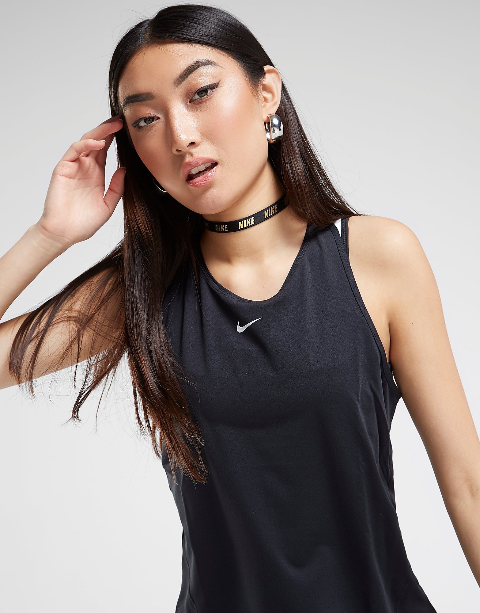 

Nike Training Pro Tank Top - Black/White - Womens, Black/White