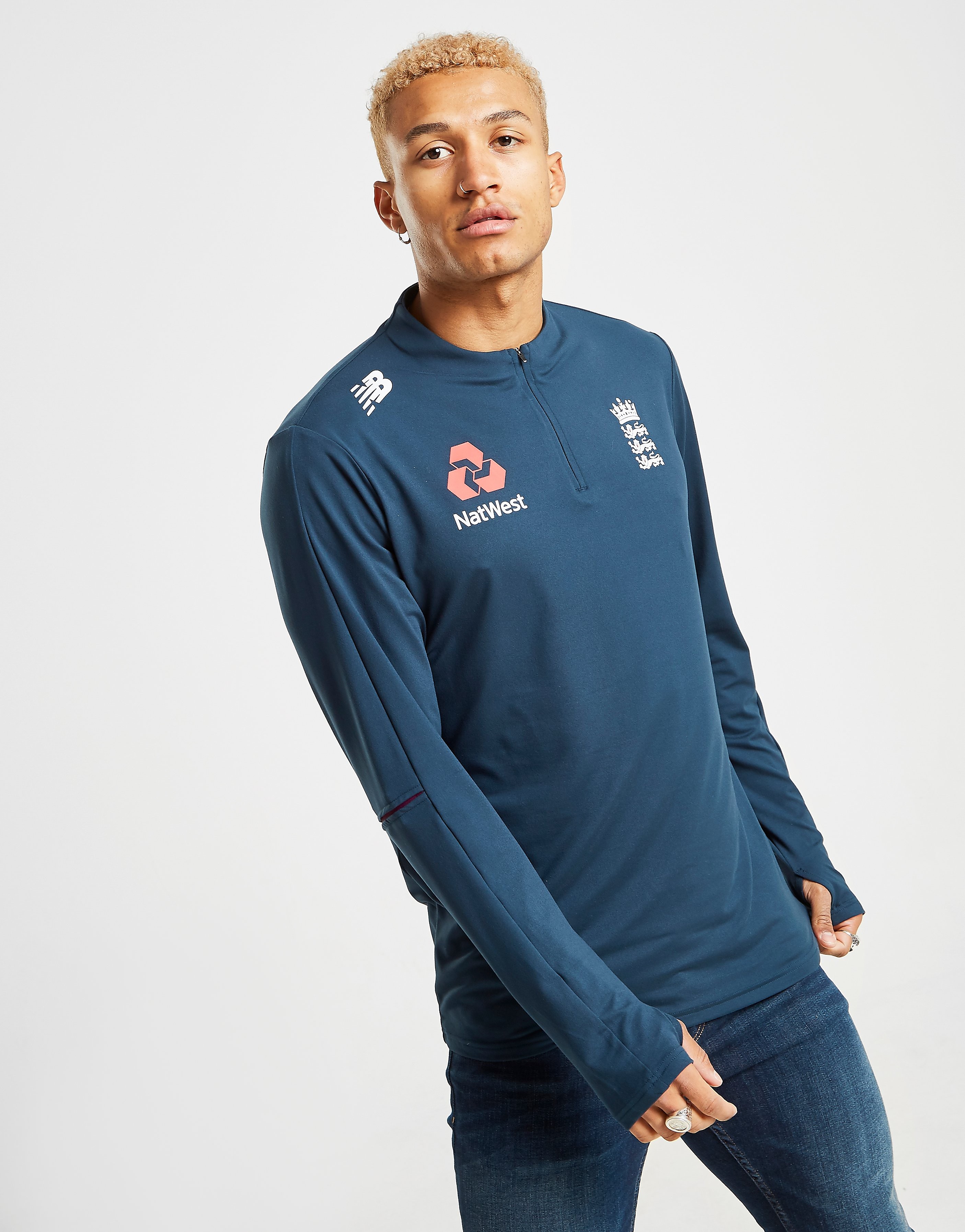 New Balance Ecb 12 Zip Top Heren Blauw new balance kopen in de aanbieding