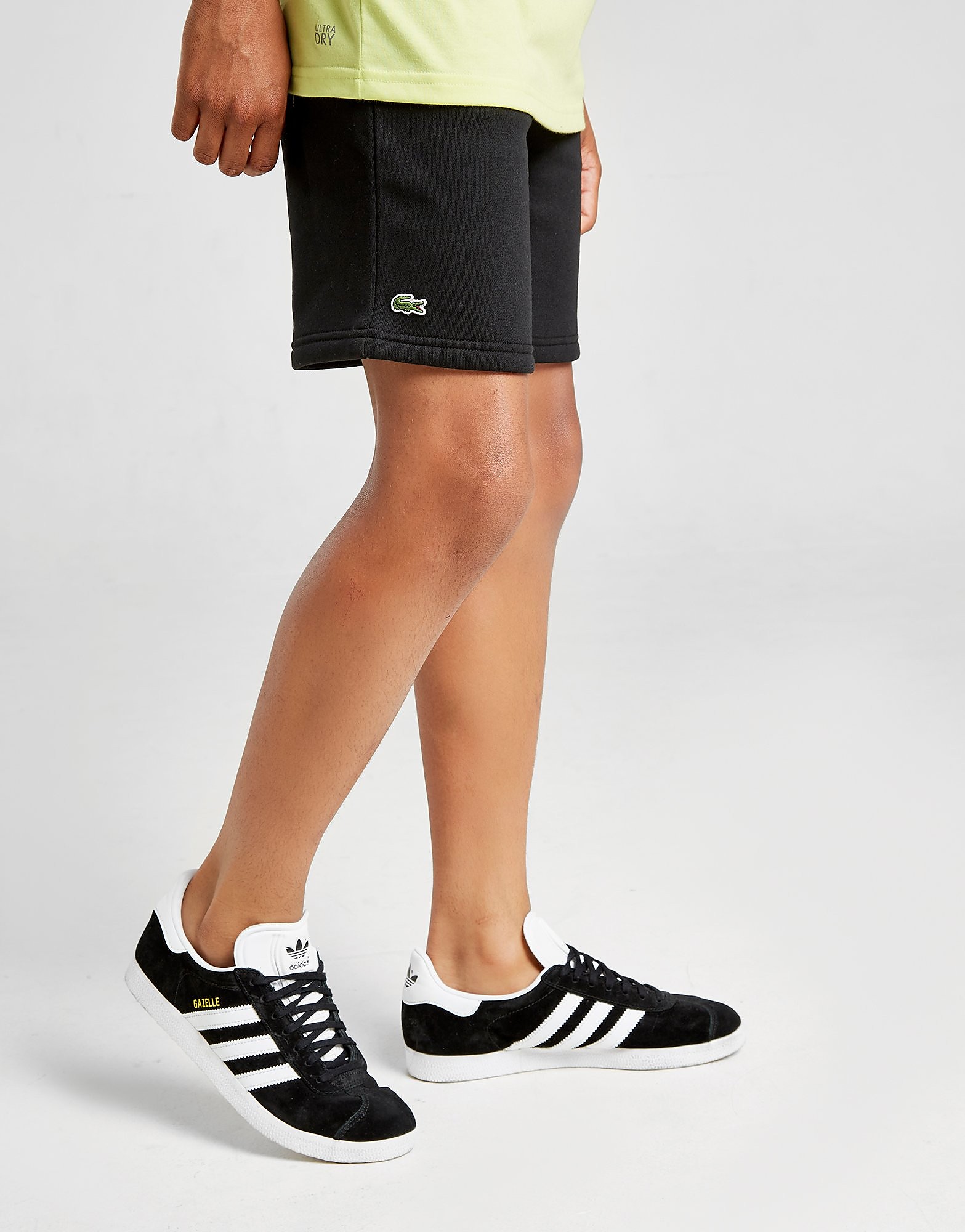 Lacoste Fleece Shorts Junior Zwart Kind lacoste kopen in de aanbieding