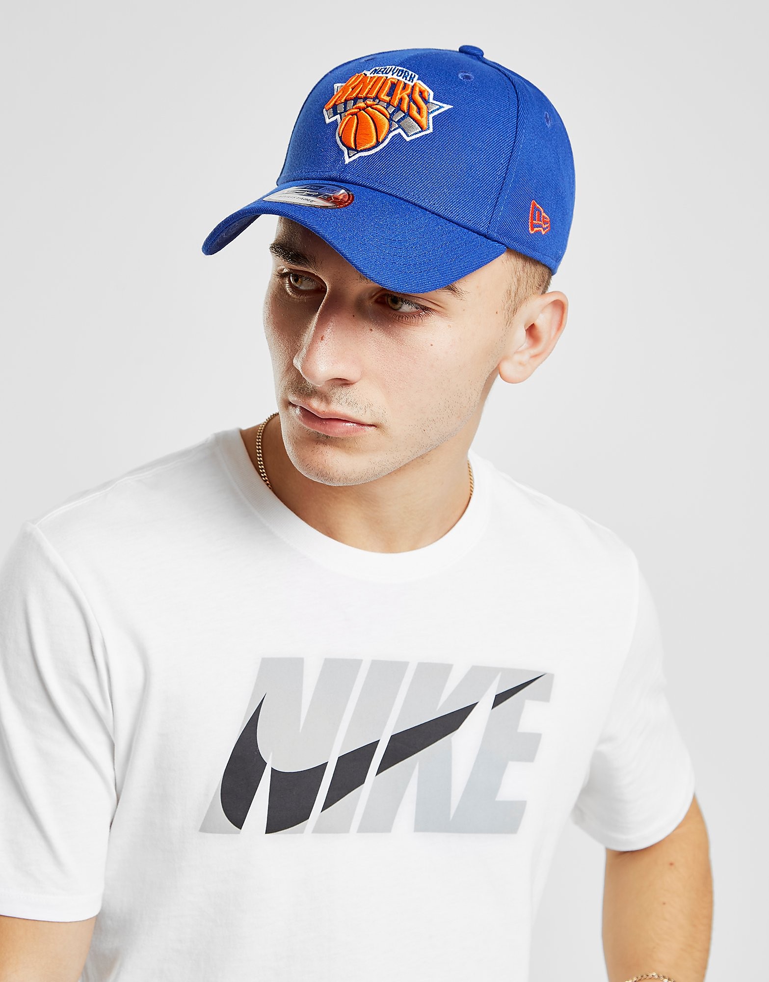 

New Era NBA New York Knicks 9FORTY Cap - Blue/Orange - Womens, Blue/Orange