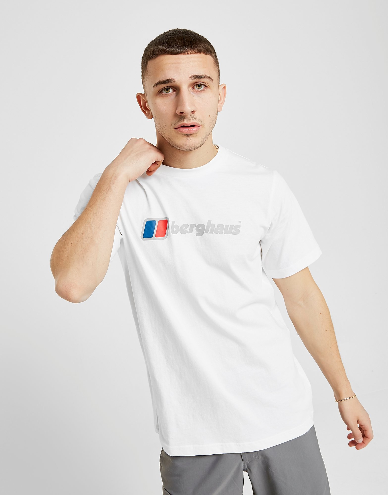 Berghaus Large Logo T Shirt Heren Wit berghaus kopen in de aanbieding