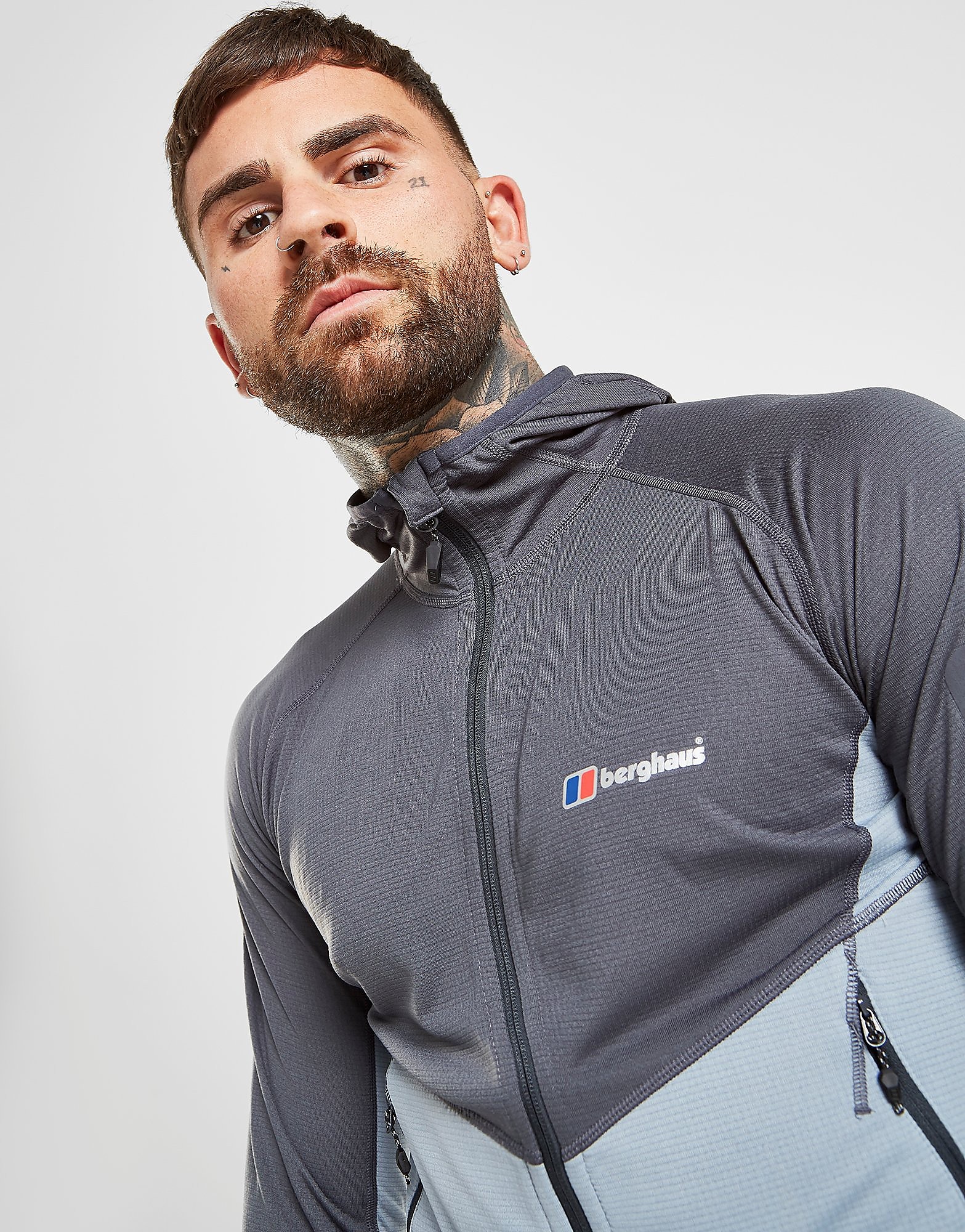 

Berghaus Pravitale 2.0 Extreme Full Zip Hoodie - Grey/Light Grey - Mens, Grey/Light Grey
