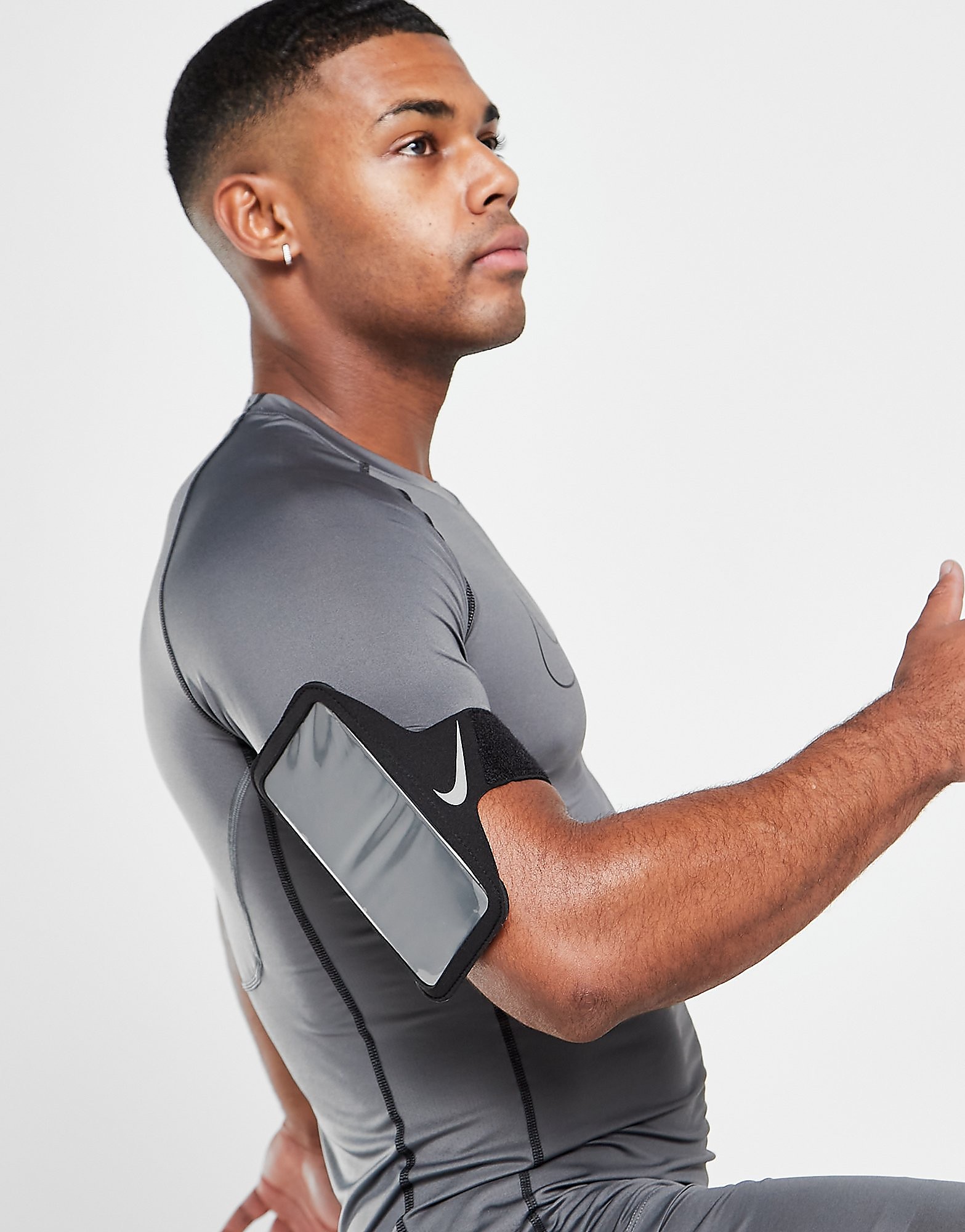 

Nike Lean Plus Running Armband - Black/White - Womens, Black/White