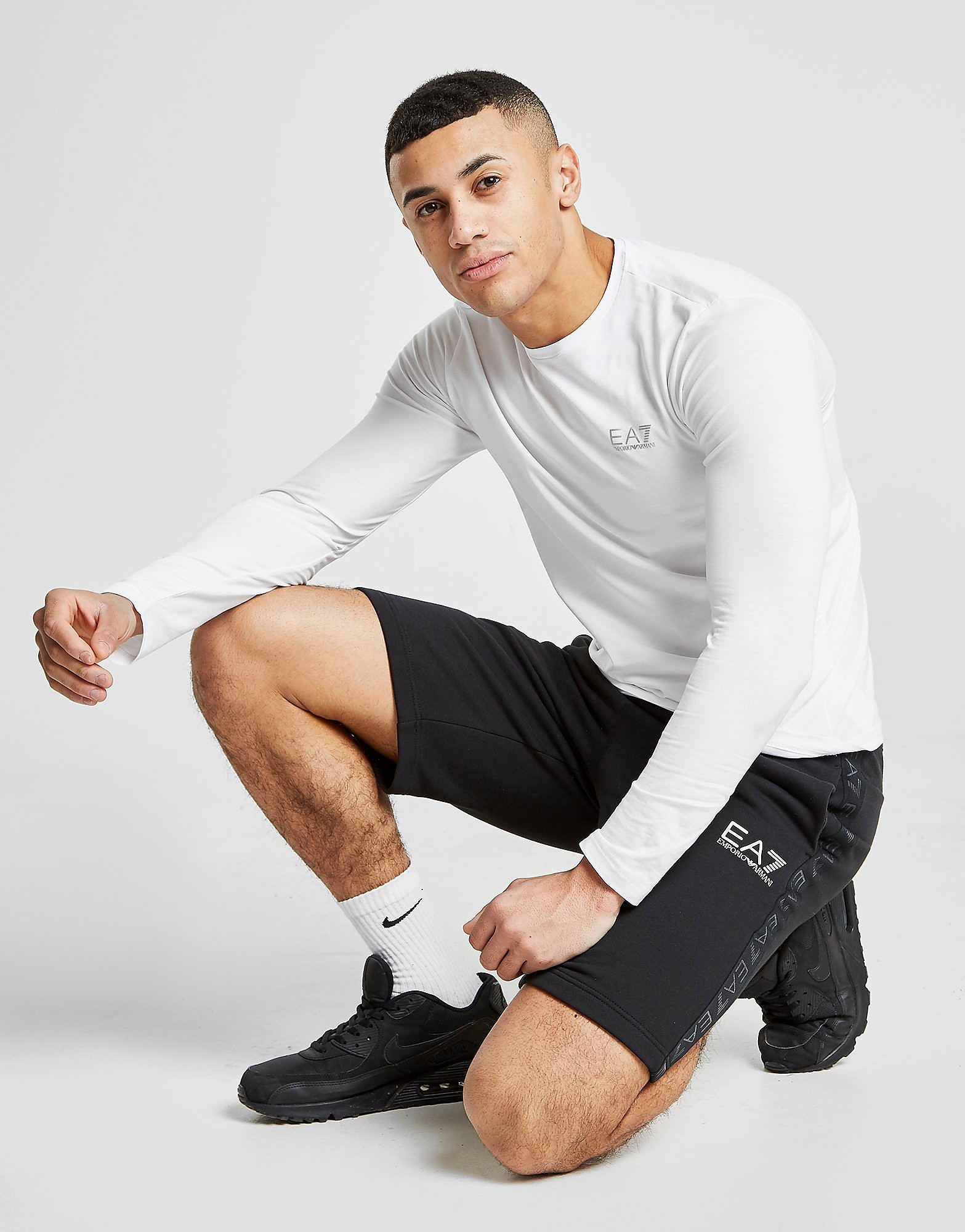 Emporio Armani Ea7 Tape Shorts Heren Zwart emporio armani ea7 kopen in de aanbieding