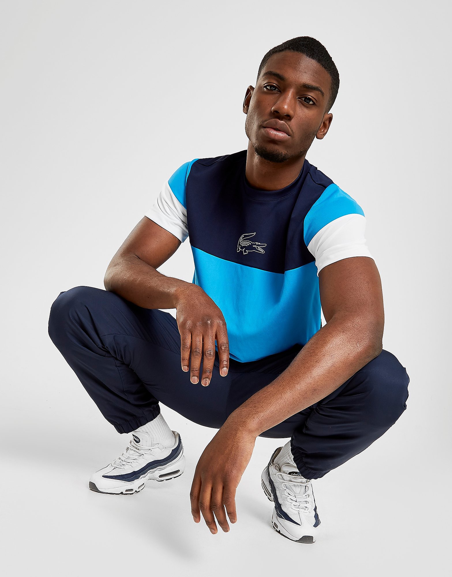 Lacoste Contrast T Shirt Heren Blauw lacoste kopen in de aanbieding