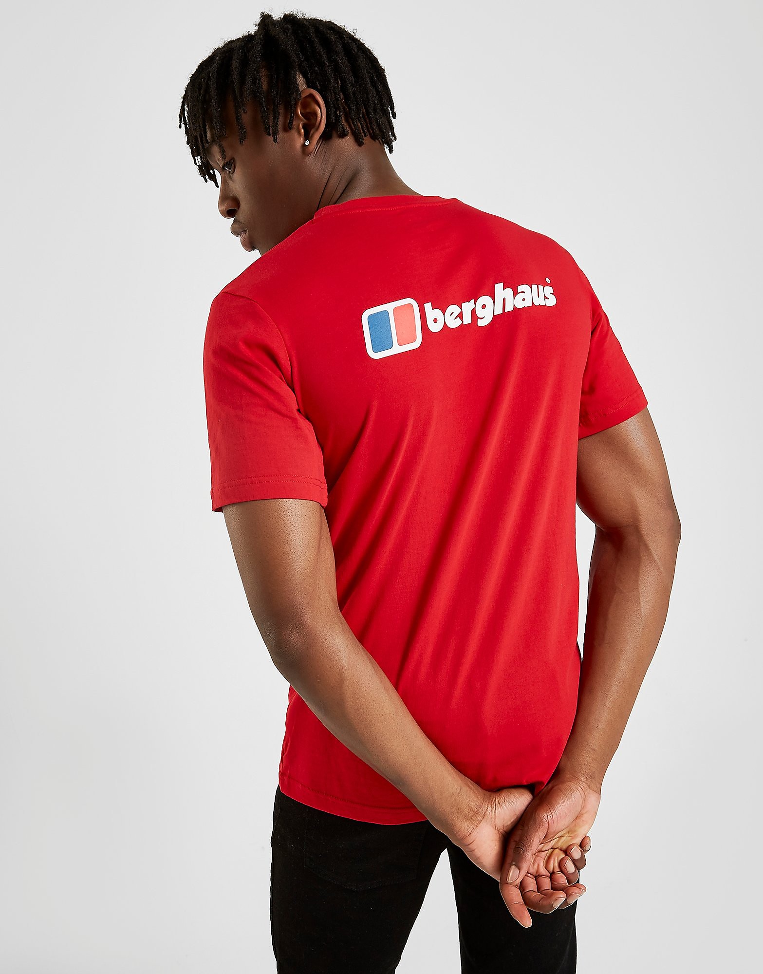 Berghaus Back Logo Short Sleeve T Shirt Rood Heren berghaus kopen in de aanbieding