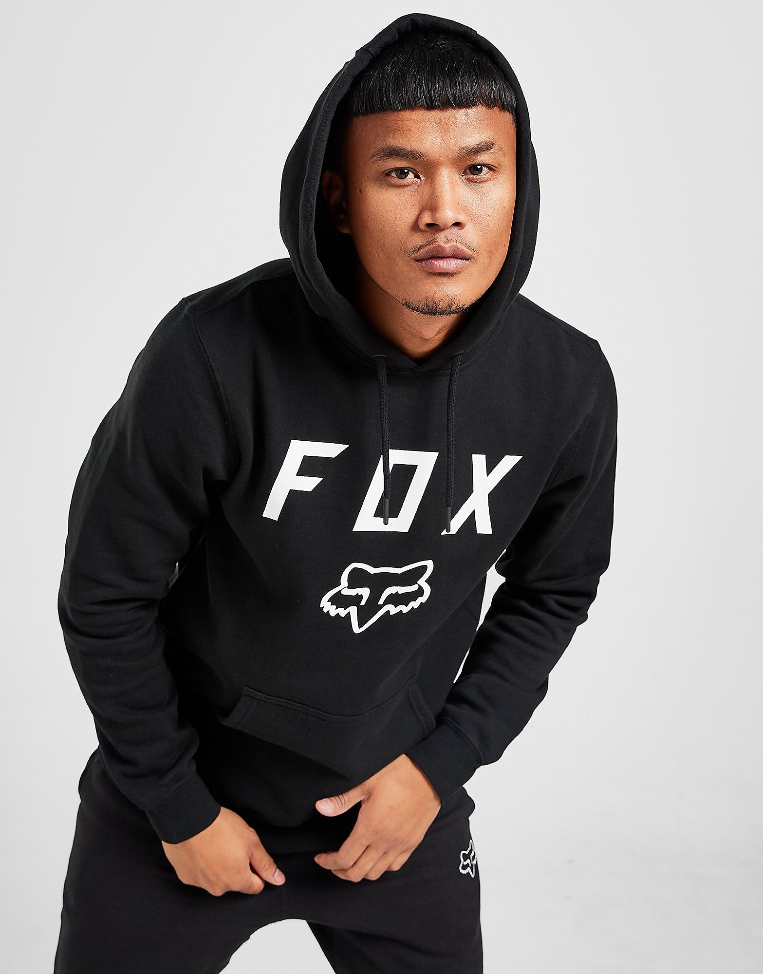 

Fox Europe Legacy Fox Head Fleece Hoodie - Black/Black - Mens, Black/Black