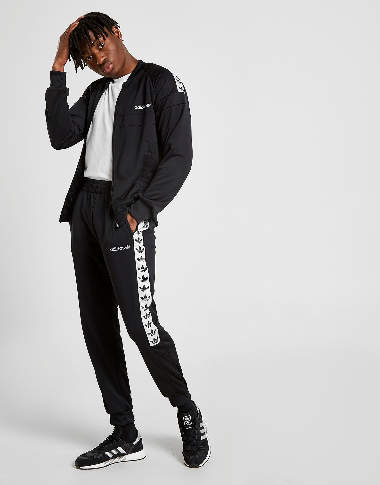 Adidas Originals Tape Poly Track Pants Alleen Bij Jd Zwart Heren adidas originals kopen in de aanbieding