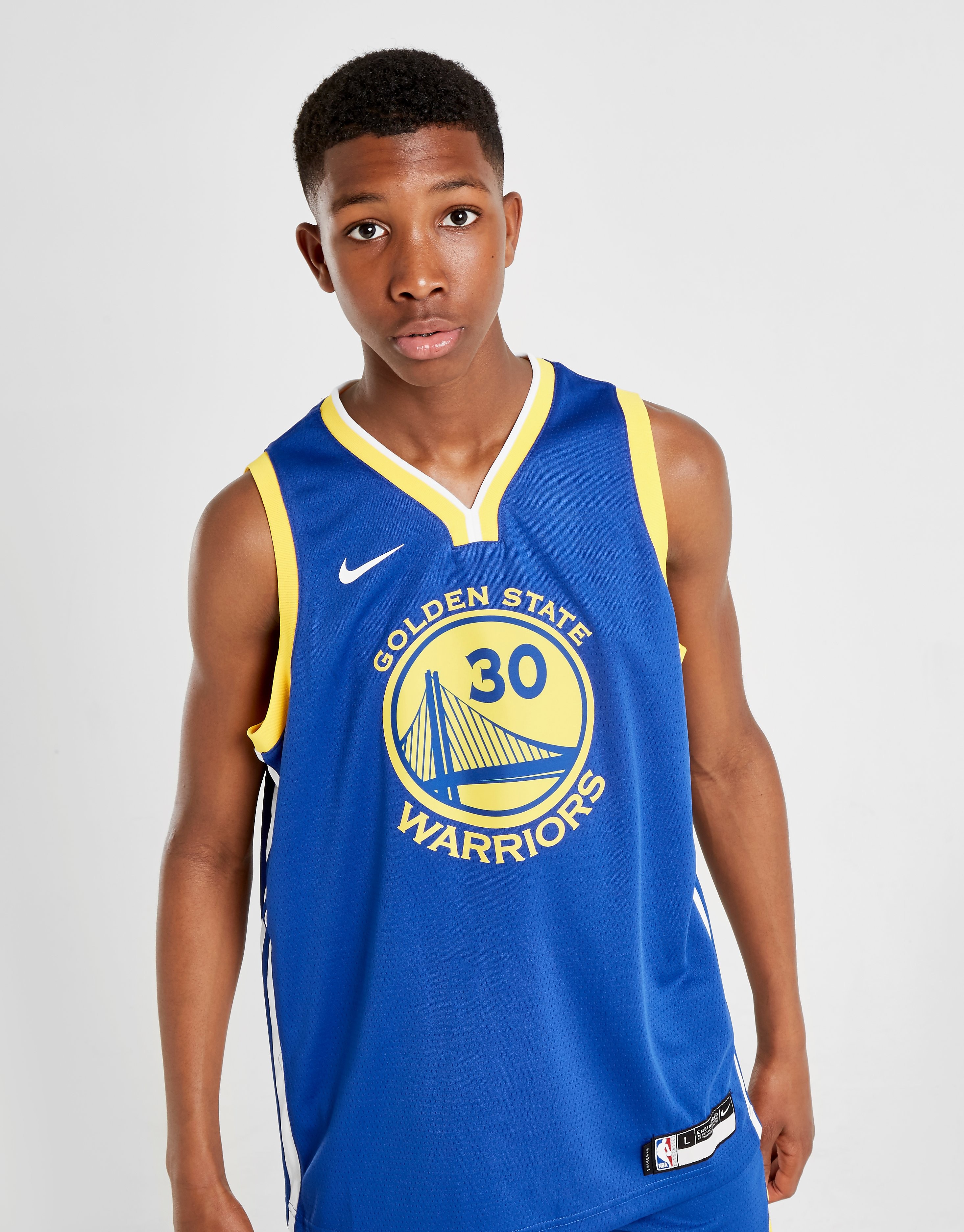Nike Nba Curry Golden State Warriors Jersey Junior Blauw Kind nike kopen in de aanbieding