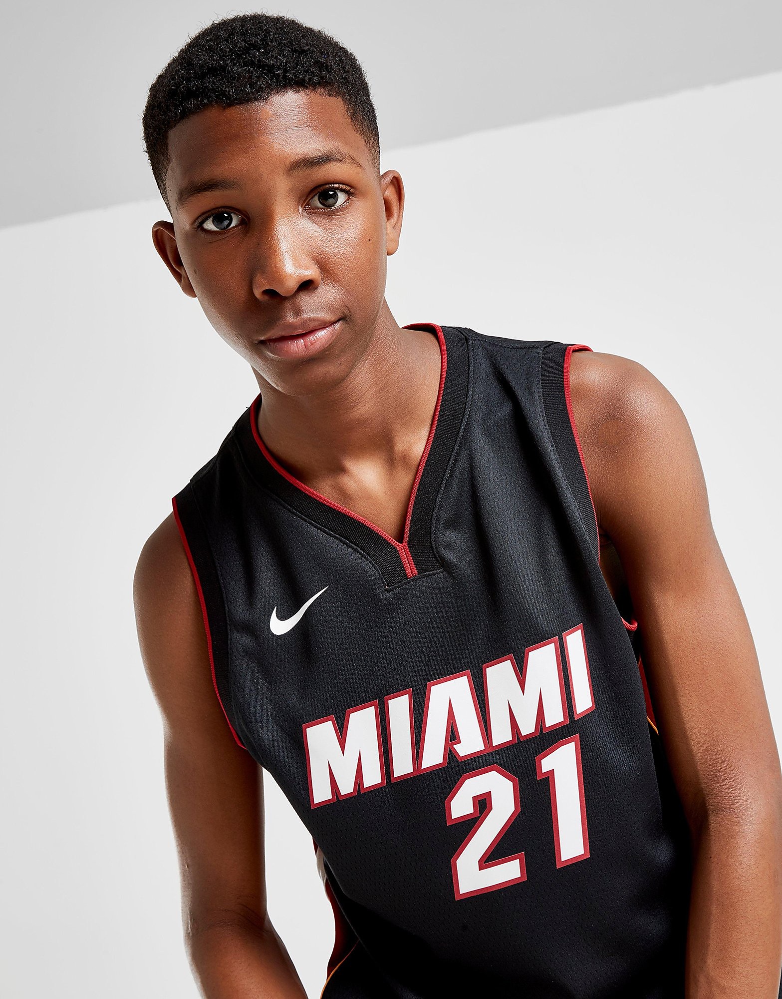 Nike Nba Whiteside Miami Heat Jersey Junior Zwart Kind nike kopen in de aanbieding