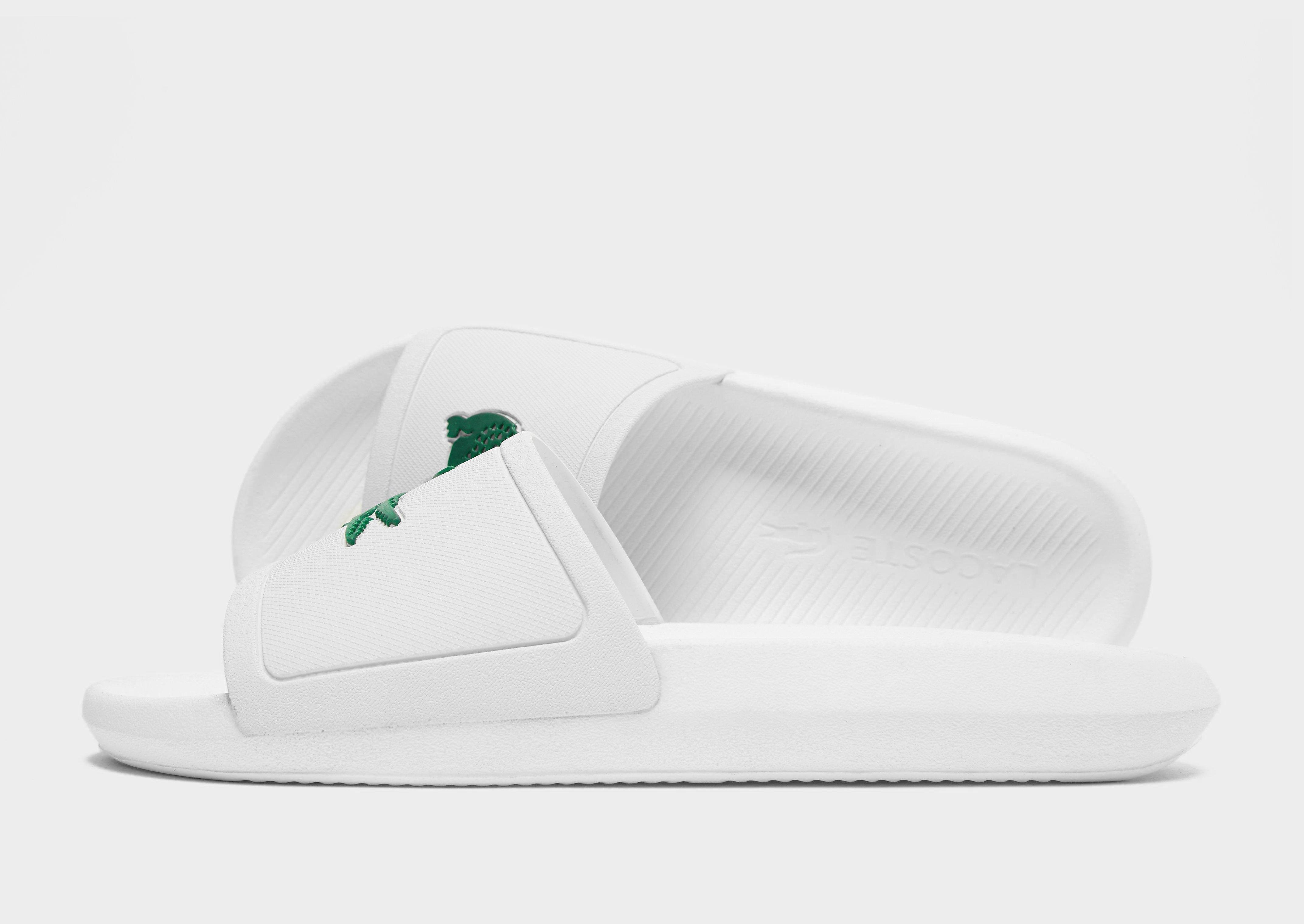 

Lacoste Croco Slides - White/Green - Mens, White/Green