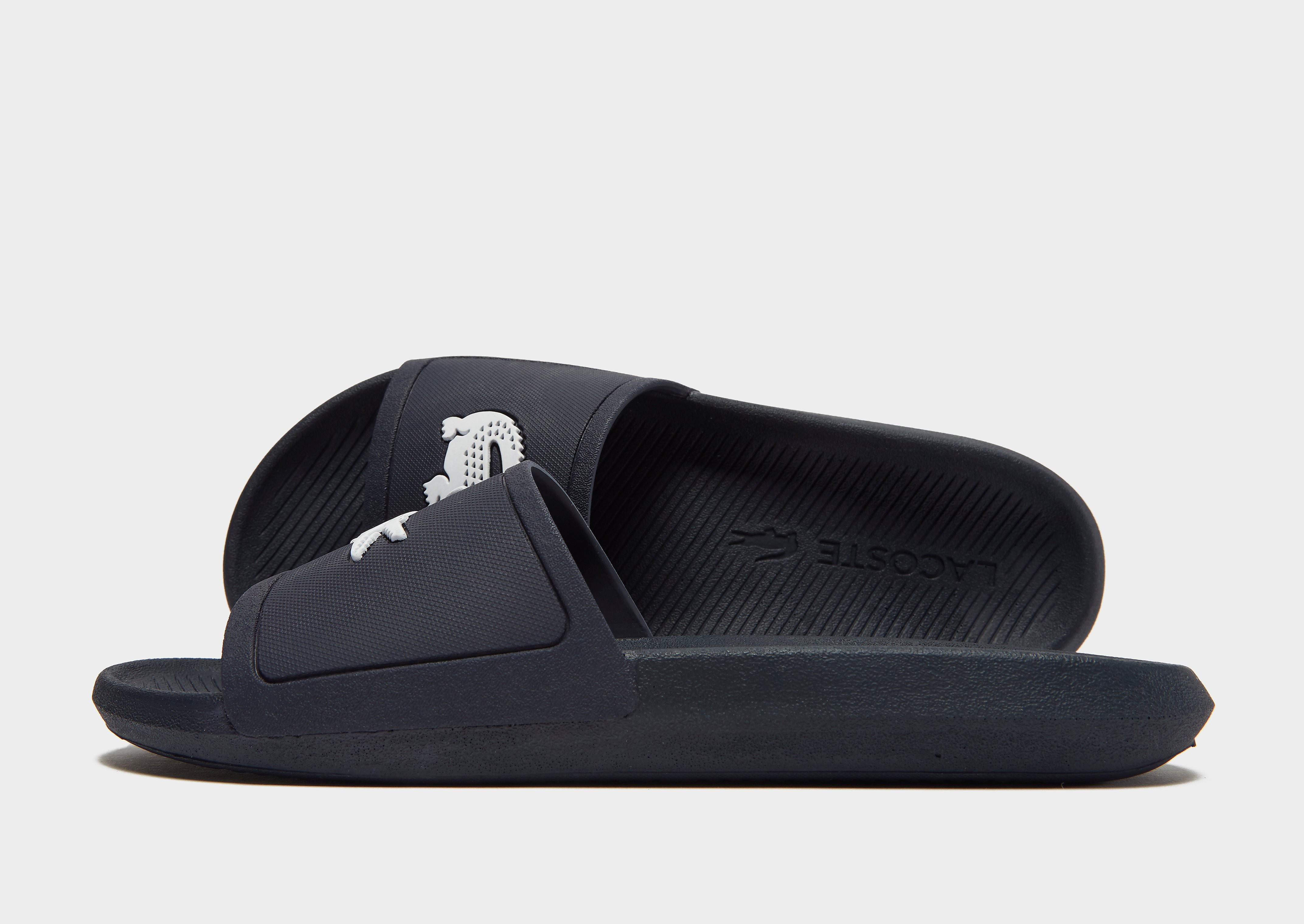 

Lacoste Croco Slides - Navy/White - Mens, Navy/White