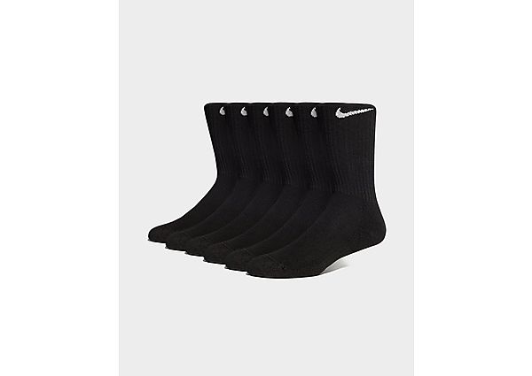 Nike 6 Paires de Chaussettes Rembourrées Crew - Black/White/White, Black/White/White