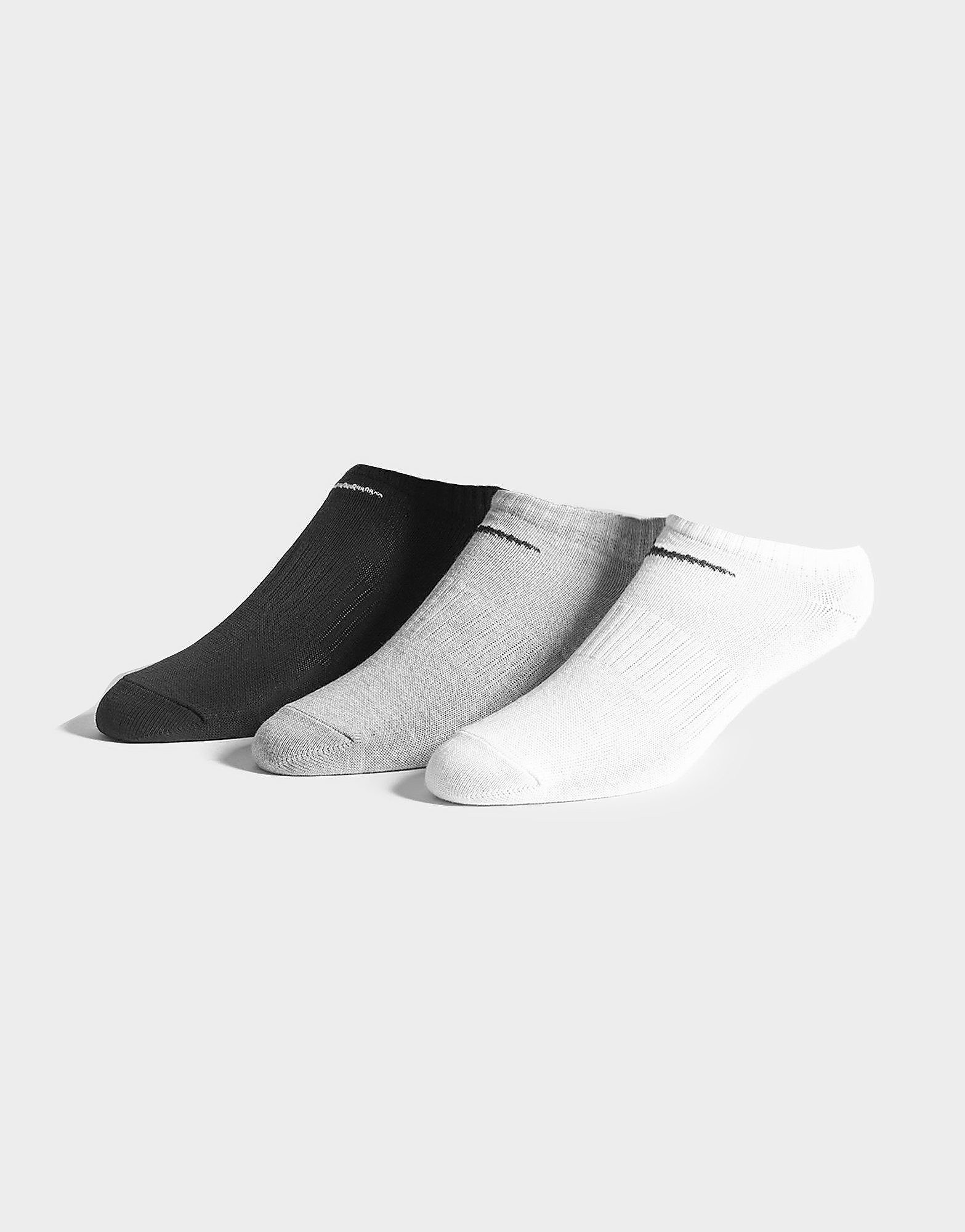 

Nike 3 Pack Low Socks - White/Grey/Black - Womens, White/Grey/Black