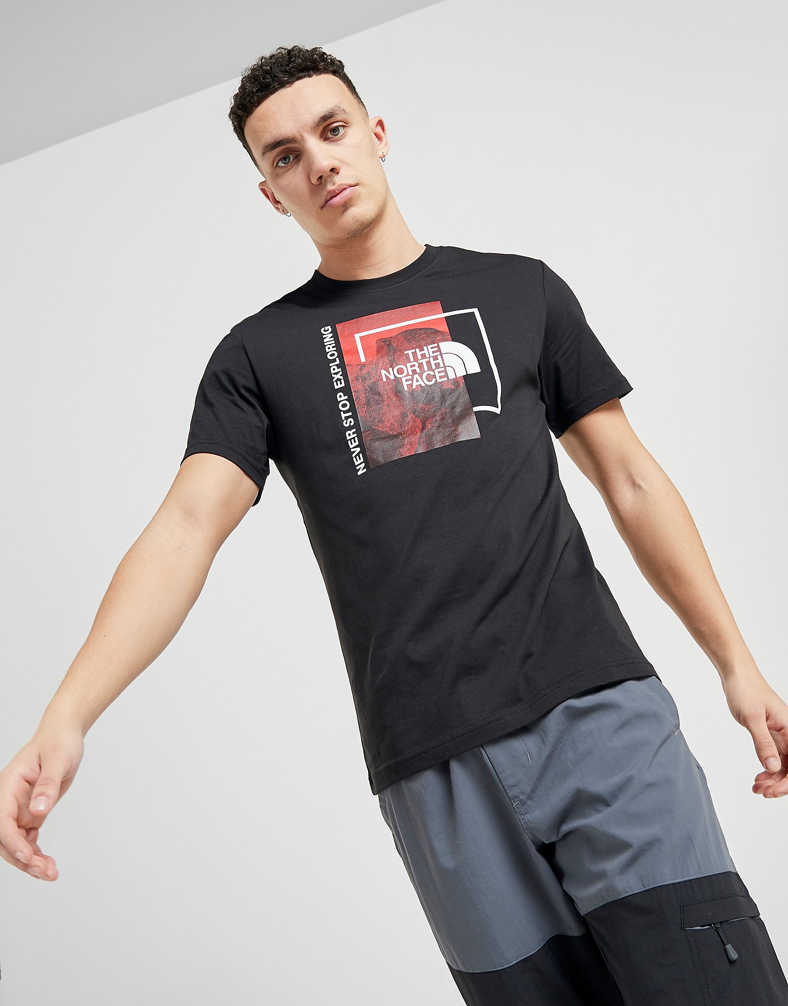 The North Face Mountain T Shirt Zwart Heren the north face kopen in de aanbieding