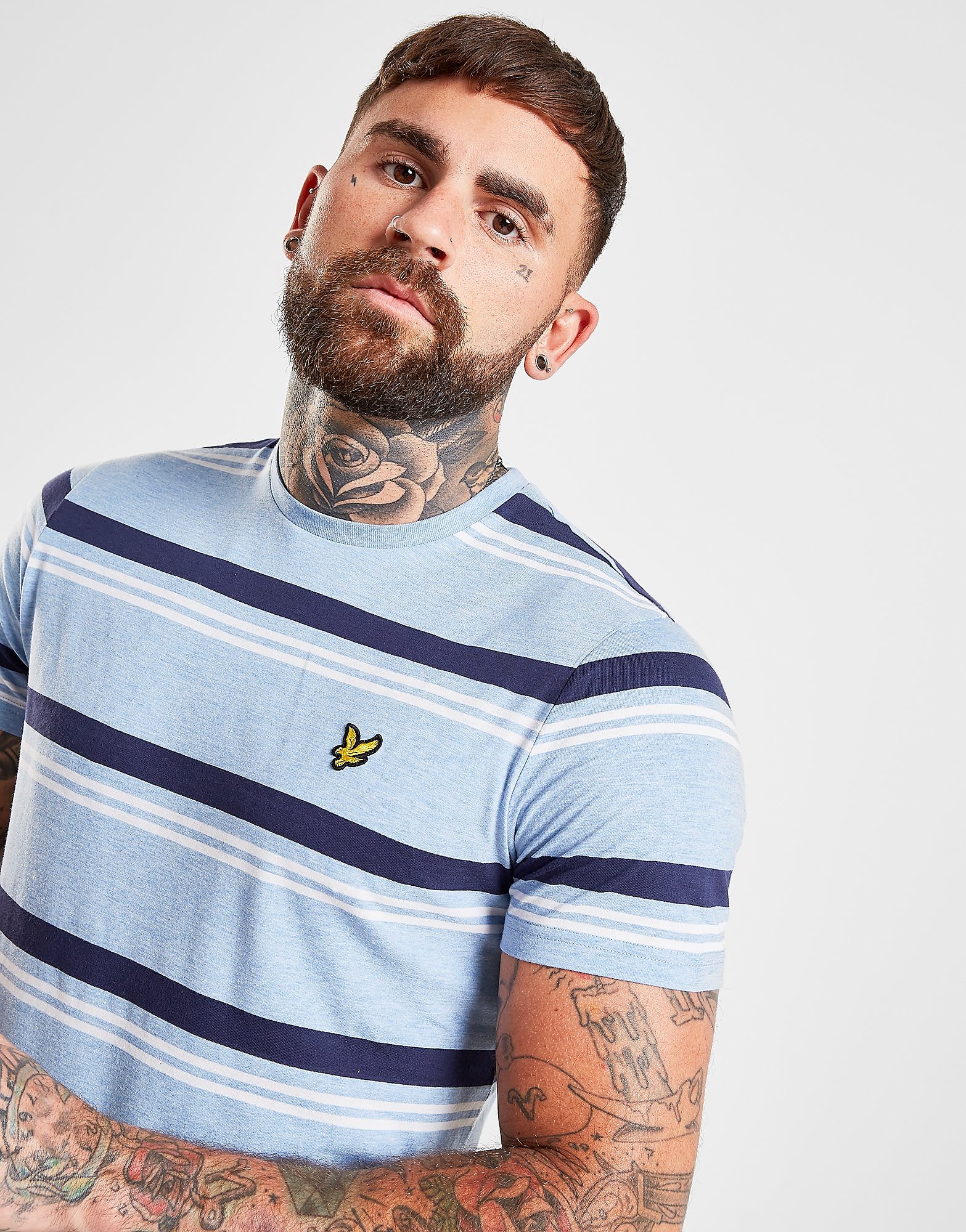Lyle Scott Stripe T Shirt Heren Alleen Bij Jd Blauw lyle scott kopen in de aanbieding