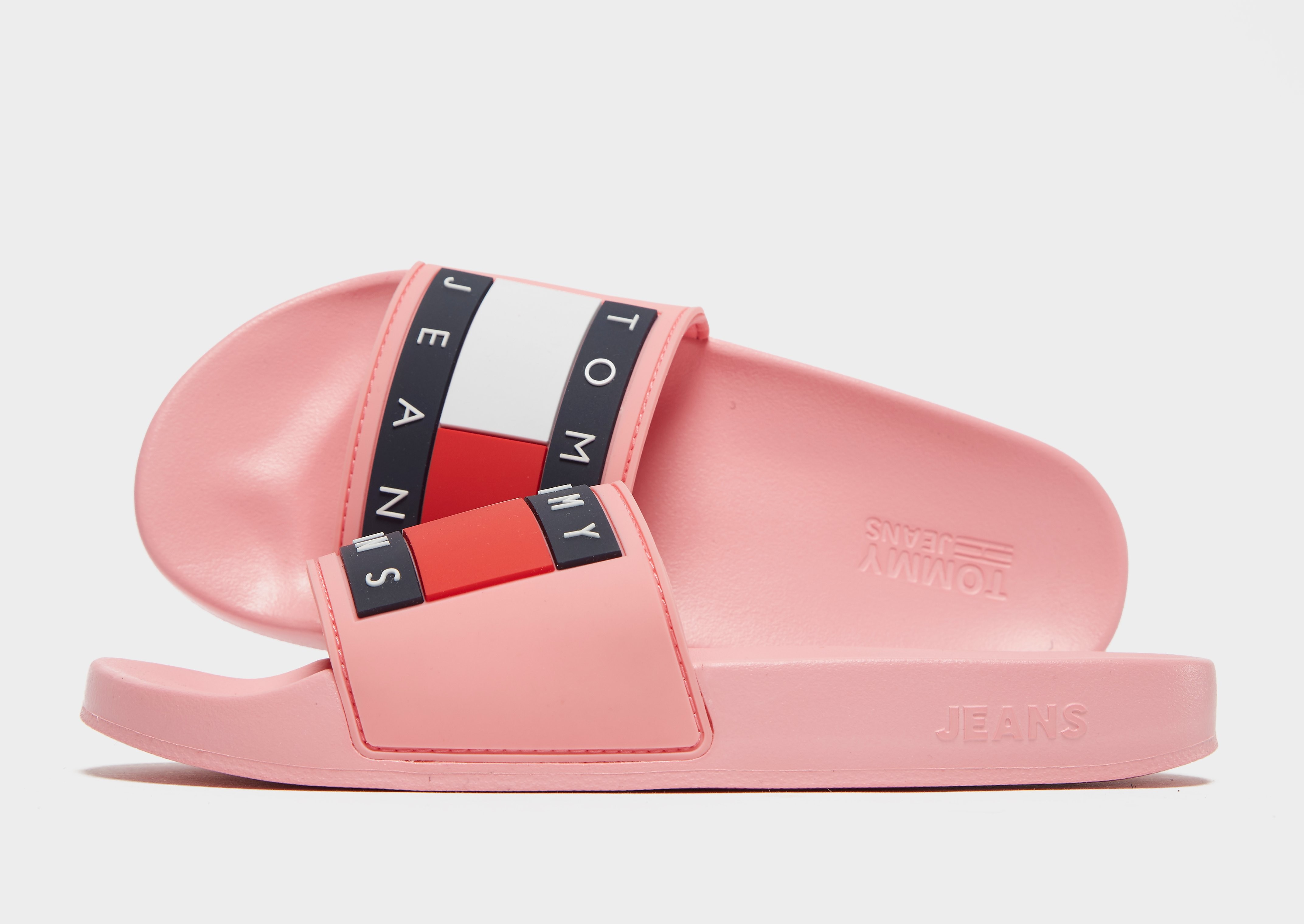 Tommy Jeans Flag Slides Women's - Pink, Pink