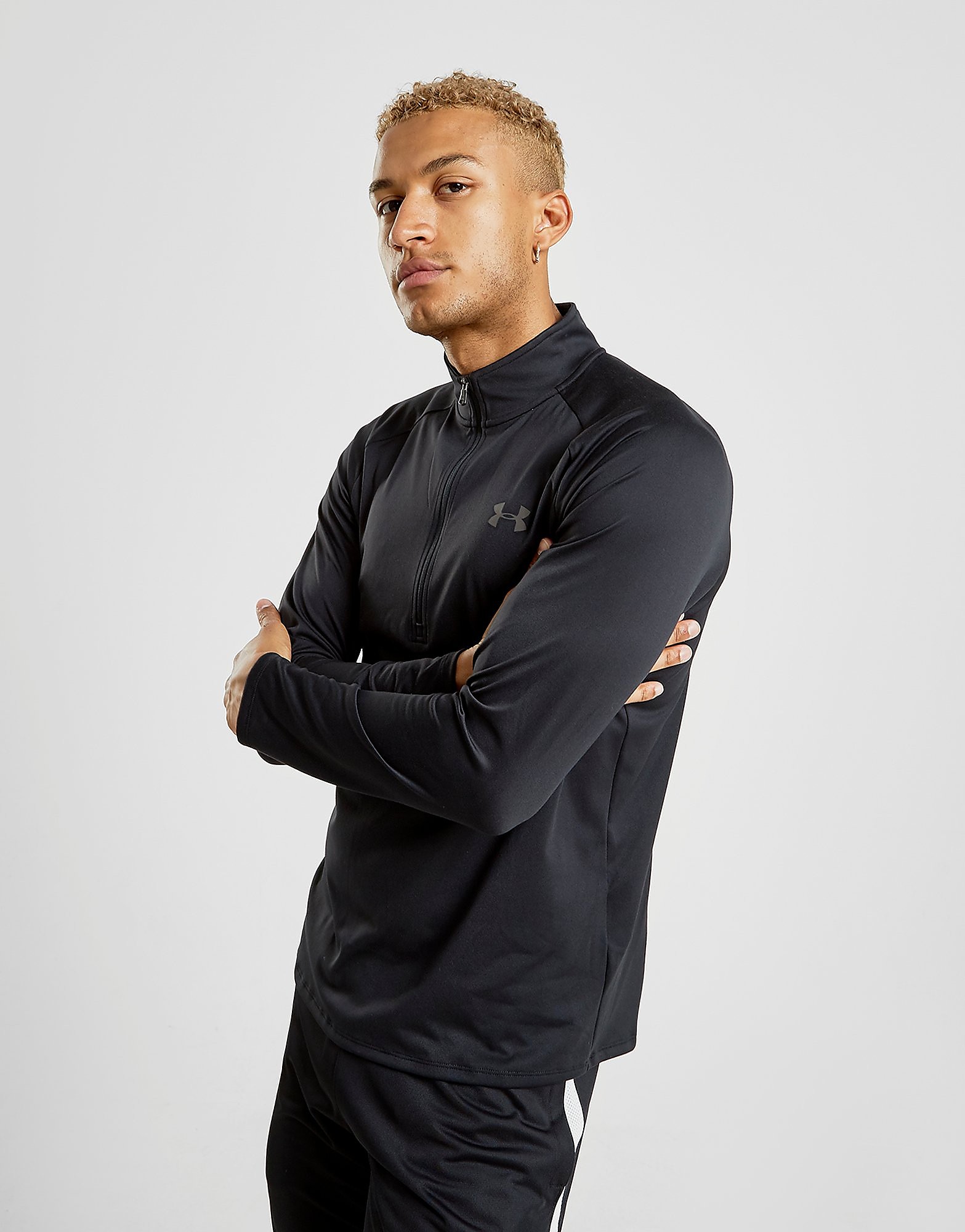 

Under Armour Tech 1/4 Zip Top - Grey/Black - Mens, Grey/Black