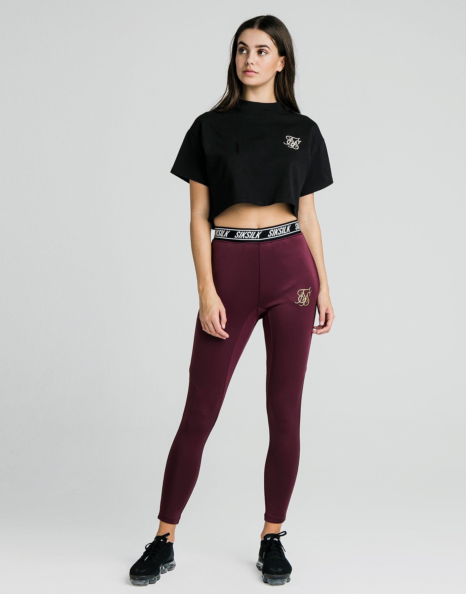 Siksilk Tape Track Pants Dames Alleen Bij Jd Burgundyblack siksilk kopen in de aanbieding