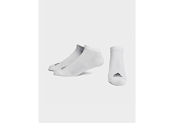 adidas 3 Pack Invisible Socks - White, White