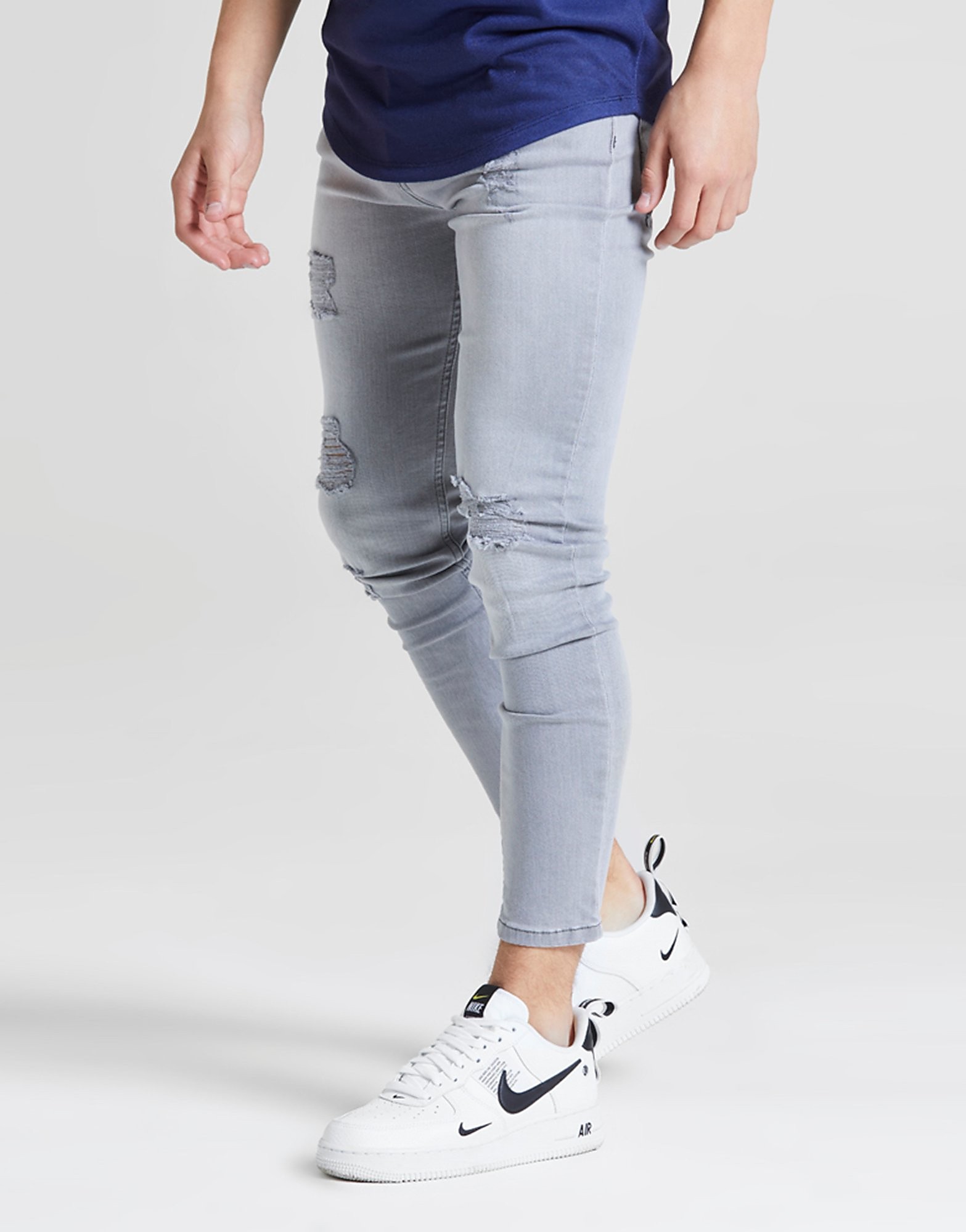 Illusive London Skinny Washed Ripped Jeans Junior Alleen Bij Jd Grijs Kind illusive london kopen in de aanbieding