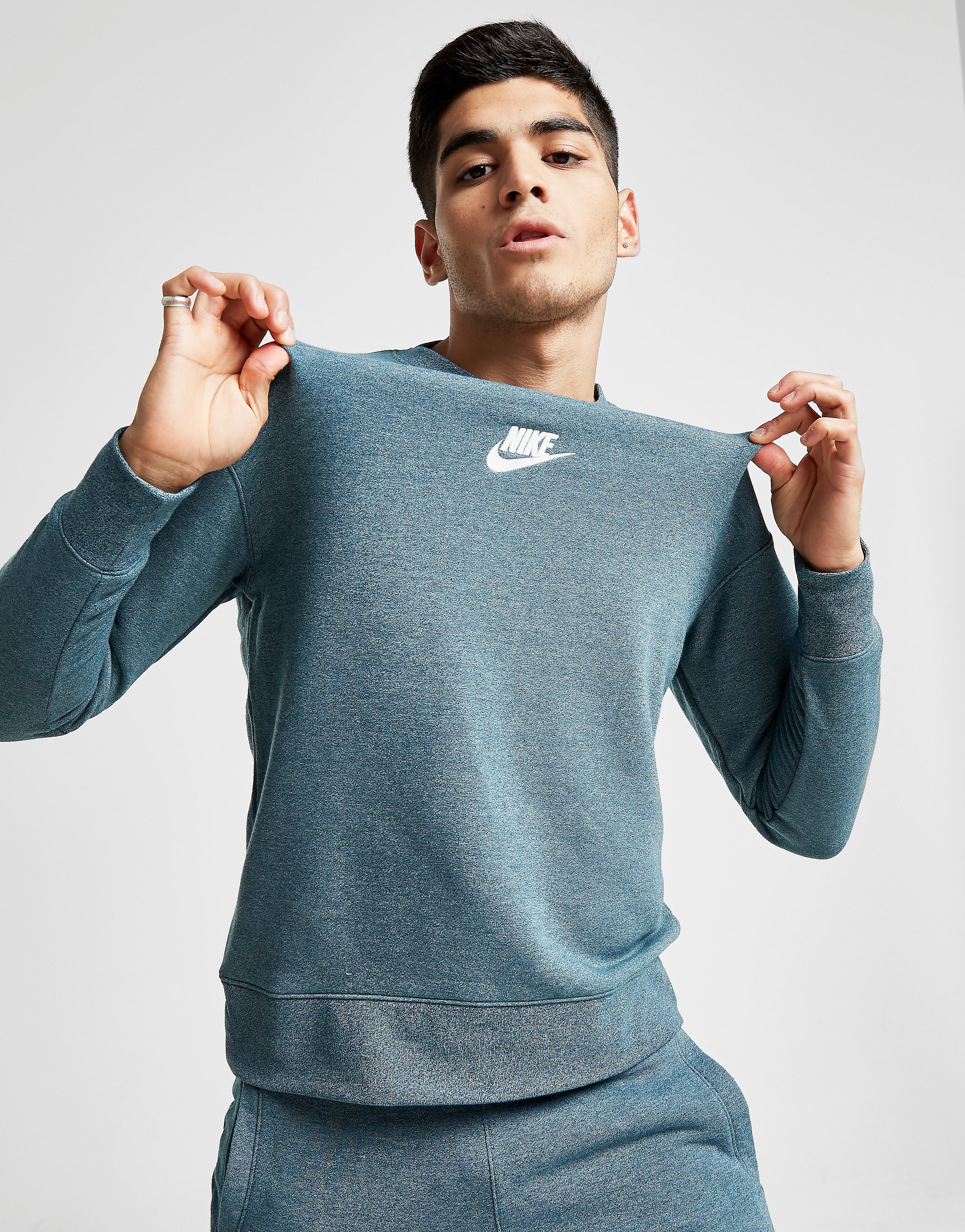Nike Heritage Crew Sweatshirt Blauw Heren nike kopen in de aanbieding