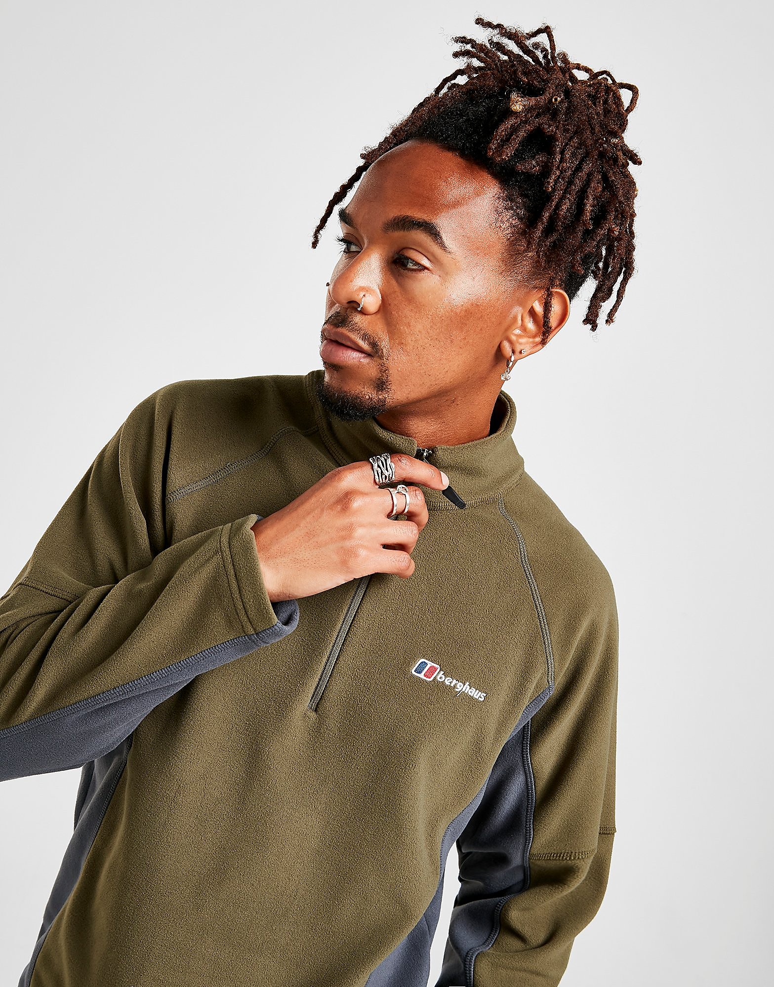 

Berghaus Hartsop 1/2 Zip Sweatshirt - Green/KHK$ - Mens, Green/KHK$