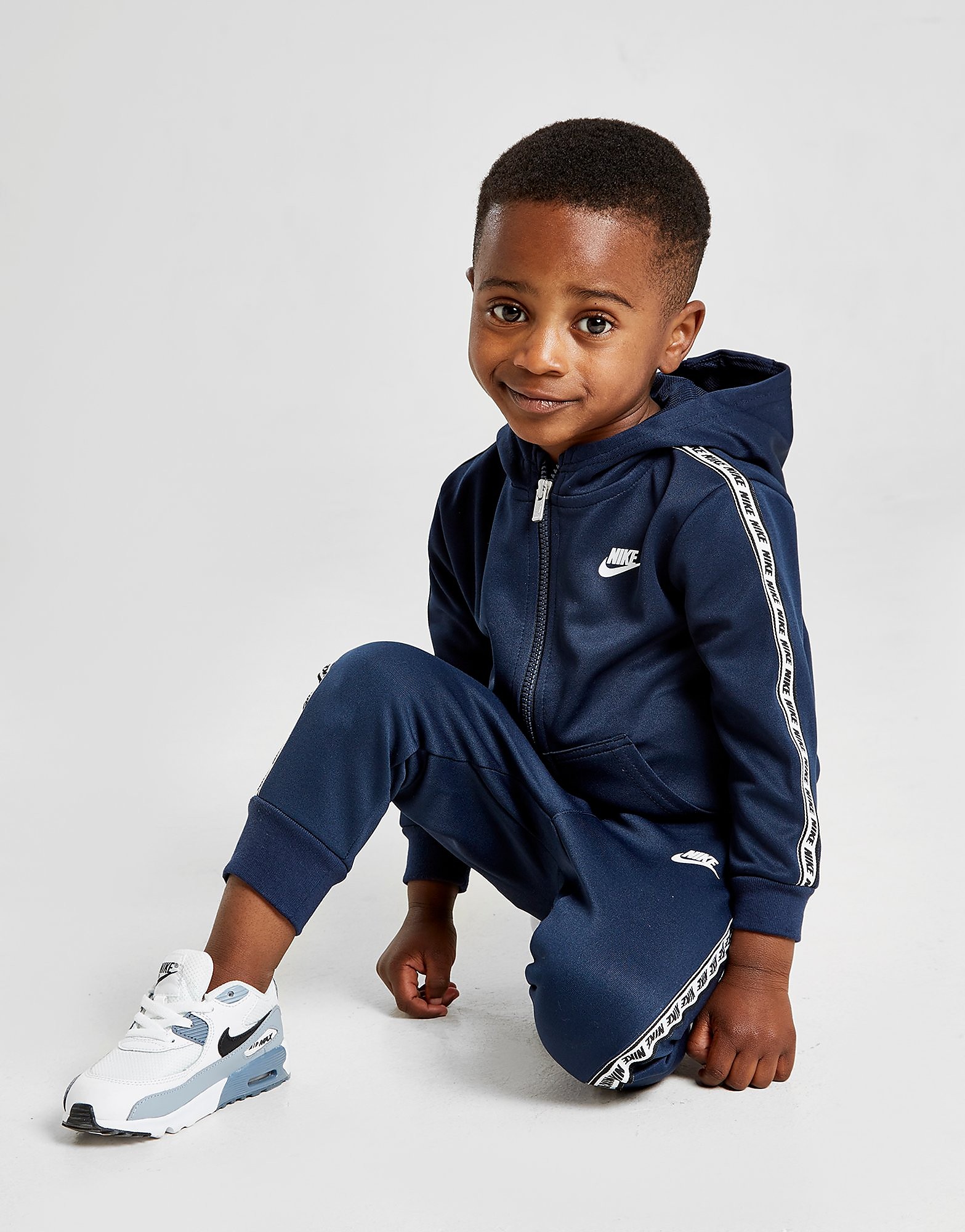 Nike Repeat Tape Poly Full Zip Suit Babys Blauw Kind nike kopen in de aanbieding