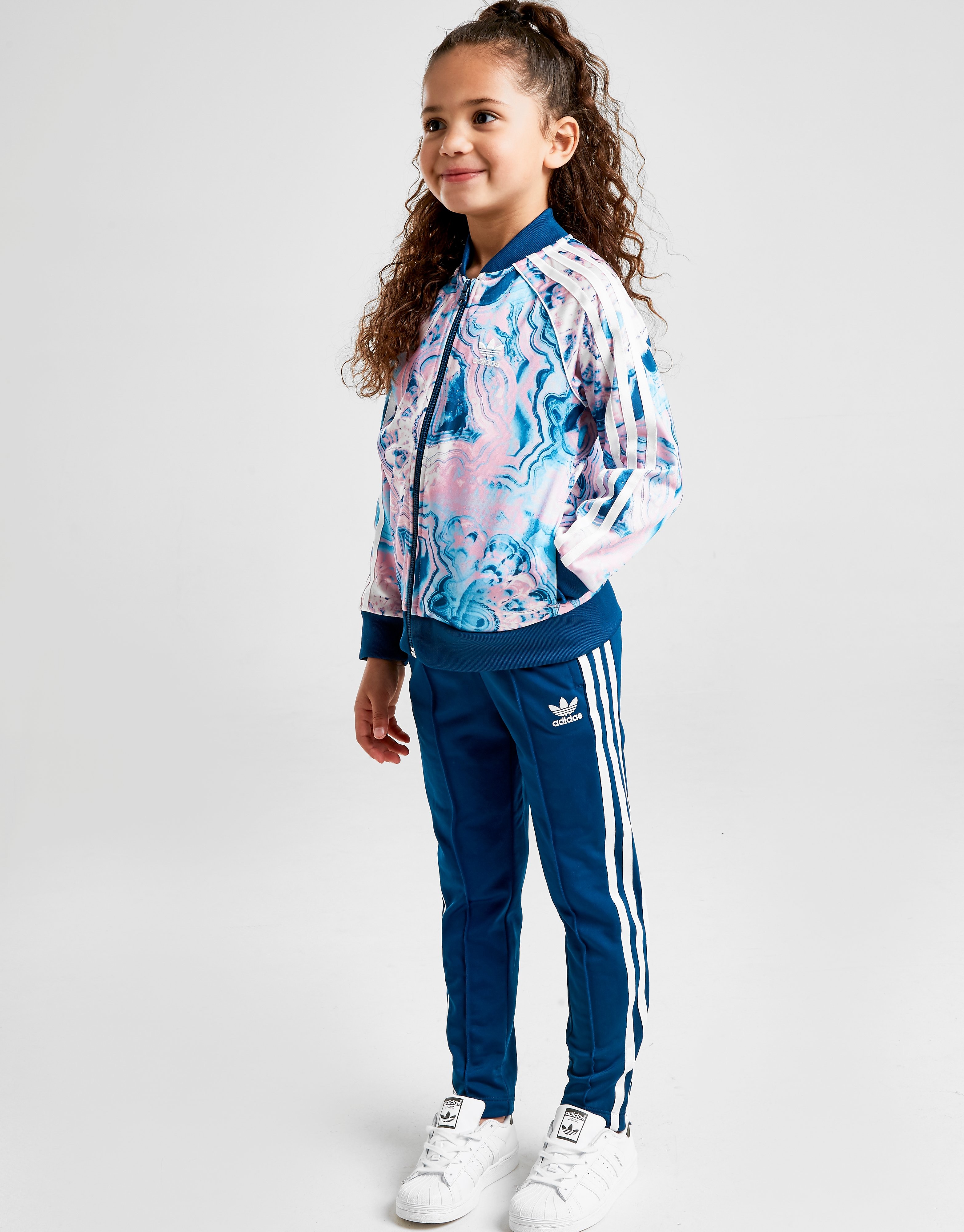 Adidas Originals Girls Marble Superstar Tracksuit Children Paars Kind adidas originals kopen in de aanbieding