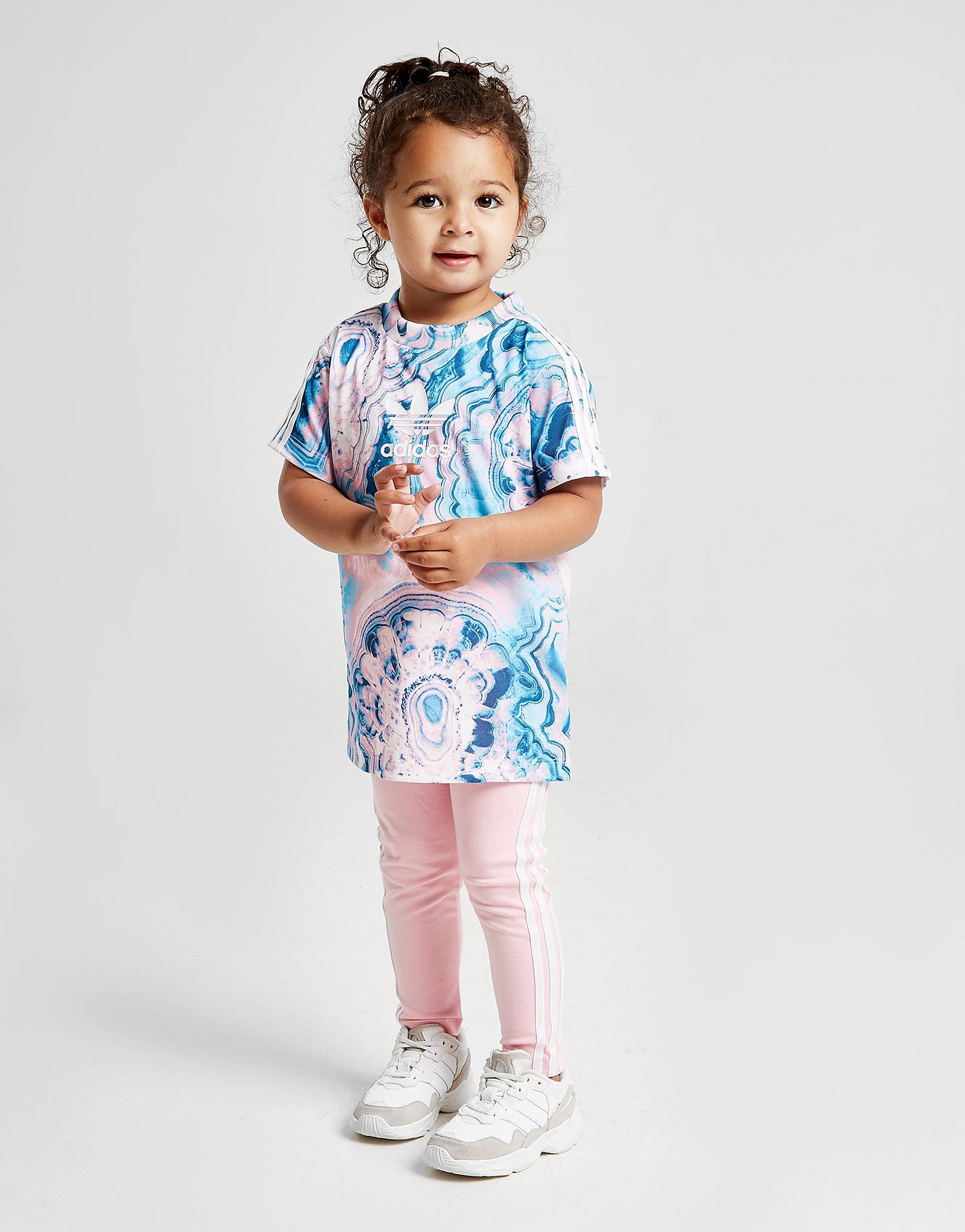 Adidas Originals Girks Marble T Shirtleggings Set Babys Veelkleurig Kind adidas originals kopen in de aanbieding