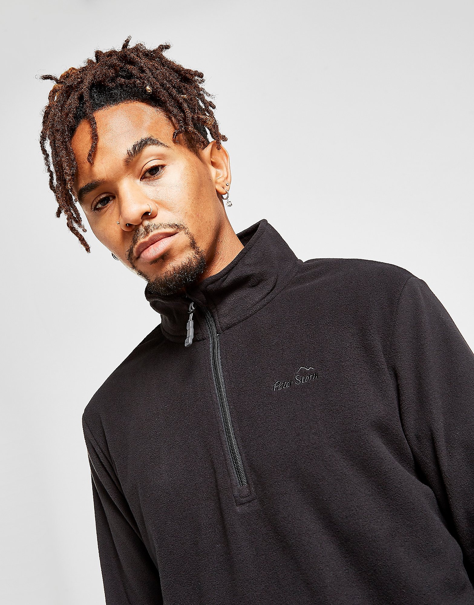 

Peter Storm 1/2 Zip Fleece Sweatshirt - Black/Black - Mens, Black/Black