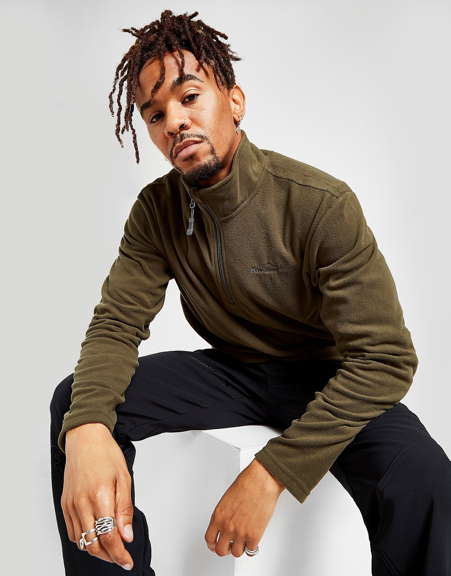 

Peter Storm 1/2 Zip Fleece Sweatshirt - Green/KHK - Mens, Green/KHK