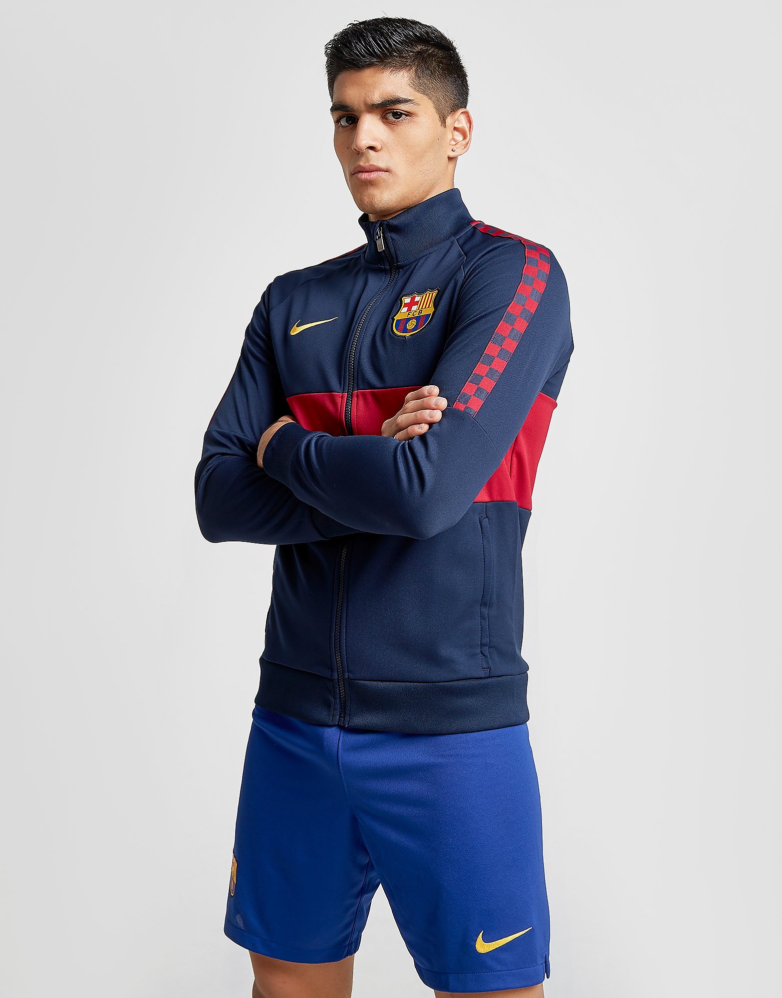 Nike Fc Barcelona 196 Jacket Heren Blauw nike kopen in de aanbieding