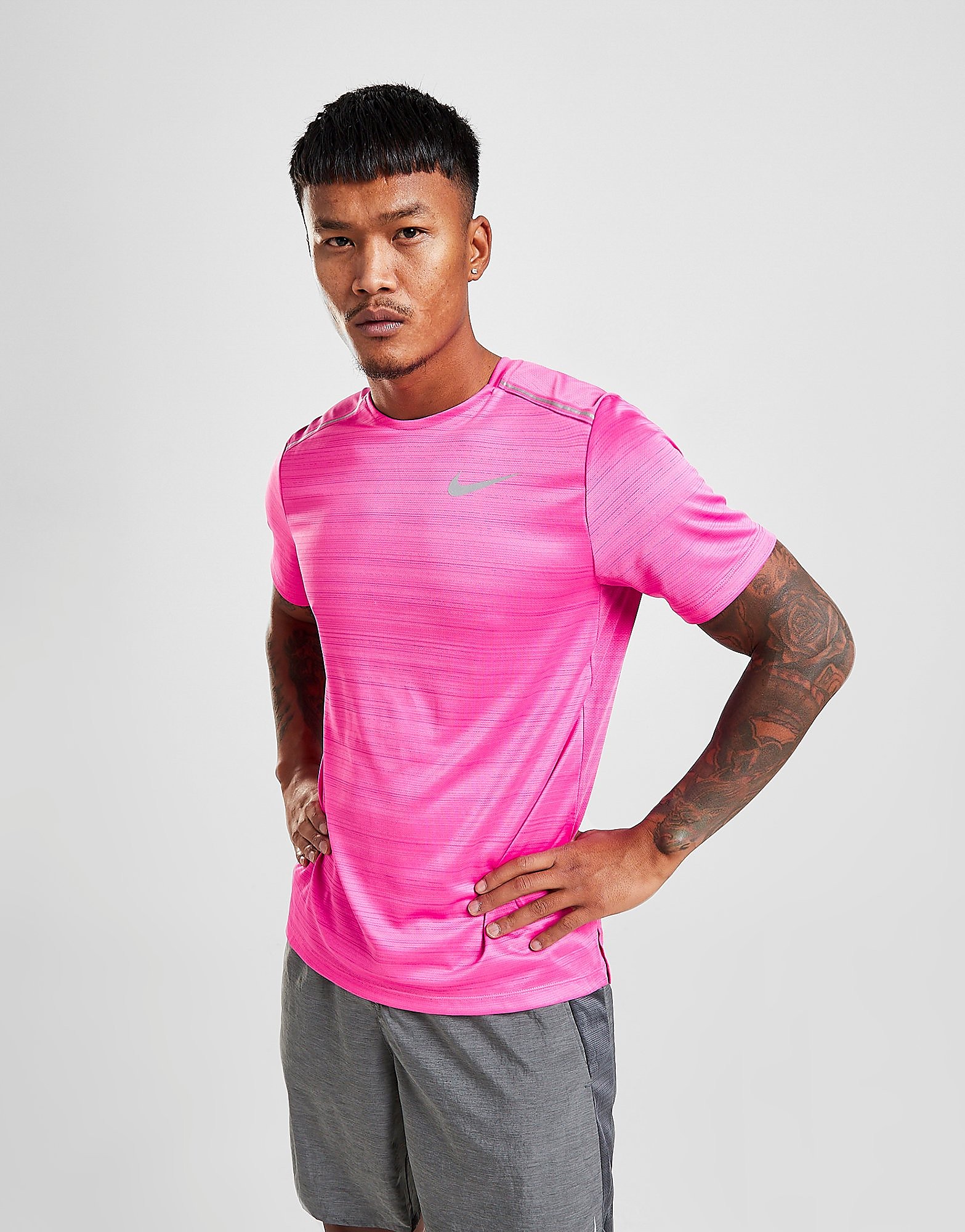 Nike miler t-paita miehet - mens, vaaleanpunainen, nike