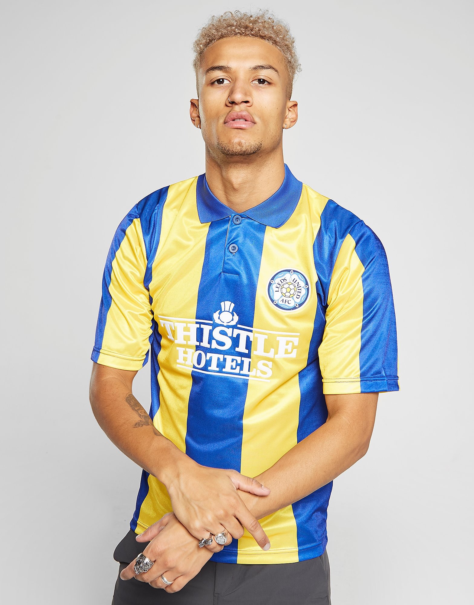 

Score Draw Leeds United FC '94 Away Shirt - Yellow/Blue - Mens, Yellow/Blue
