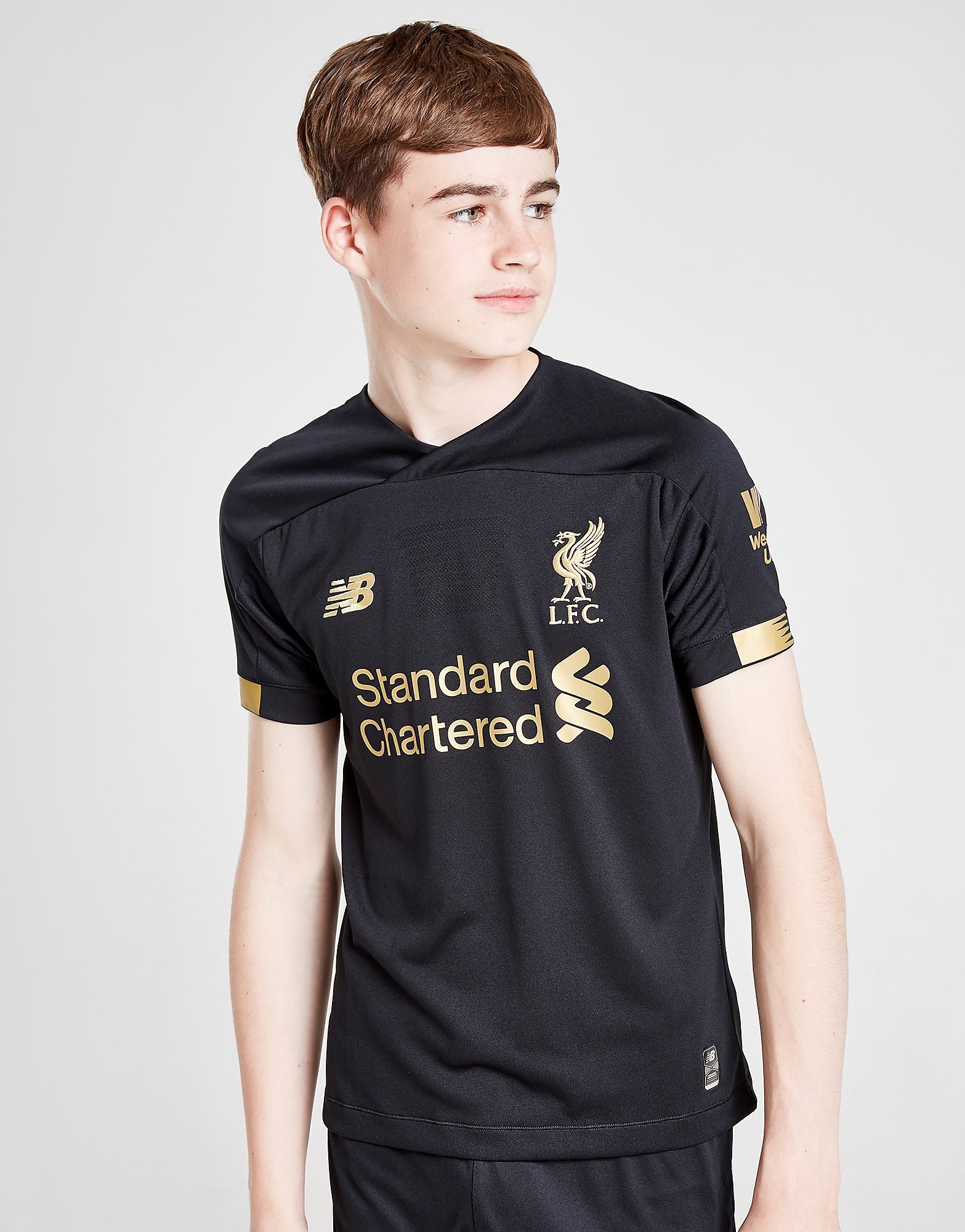 

New Balance Liverpool FC 2019 Home Goalkeeper Shirt Junior - Black/Gold - Kids, Black/Gold