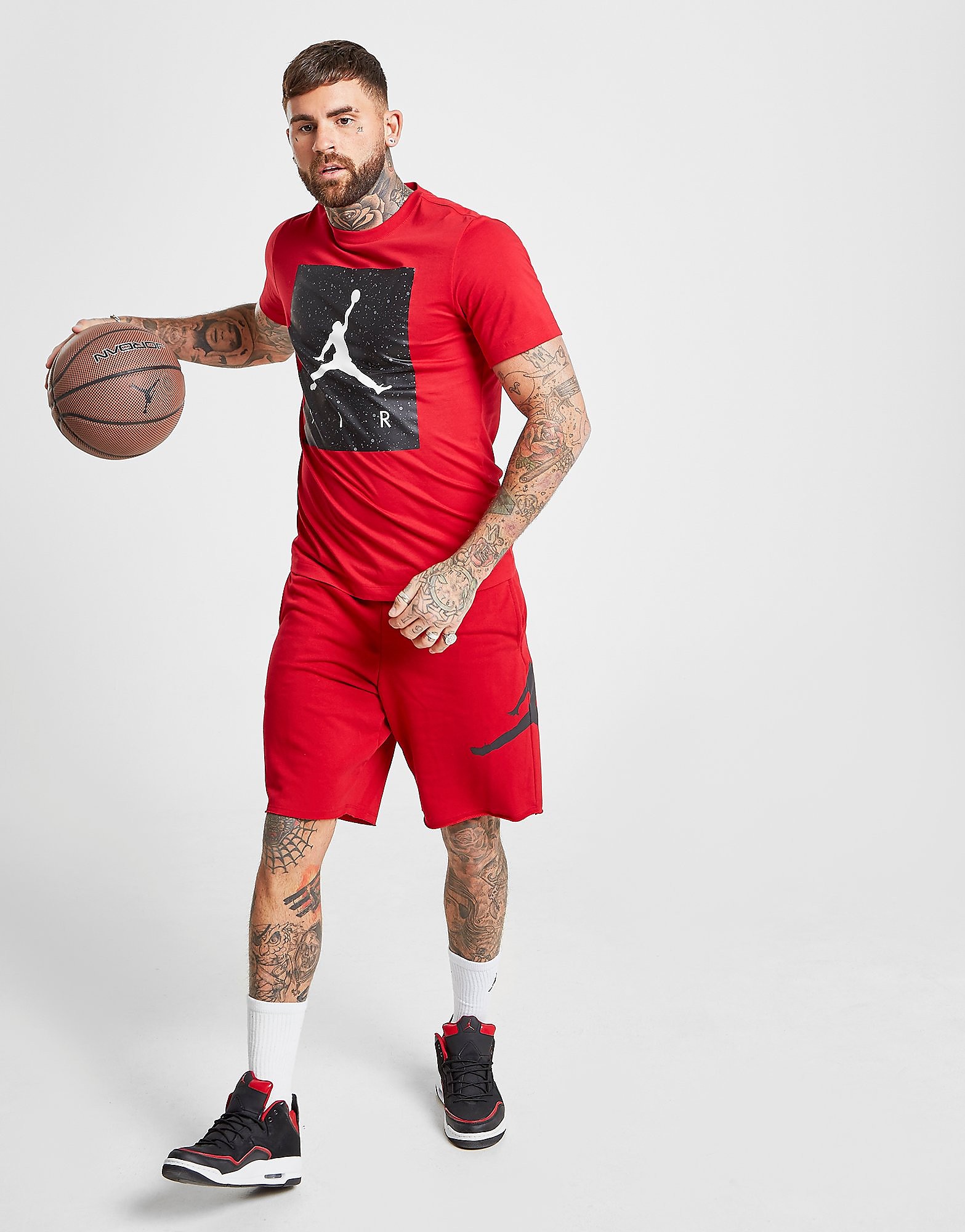 Jordan Short Flight French Terry Homme - Rouge, Rouge