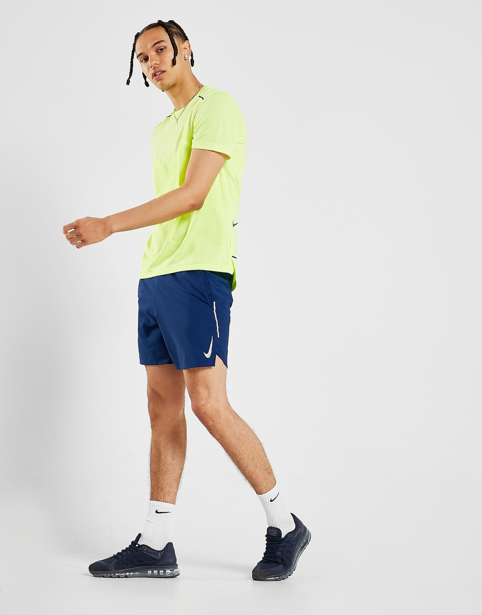 Nike Flex 7 Stride Shorts Heren Blauw nike kopen in de aanbieding