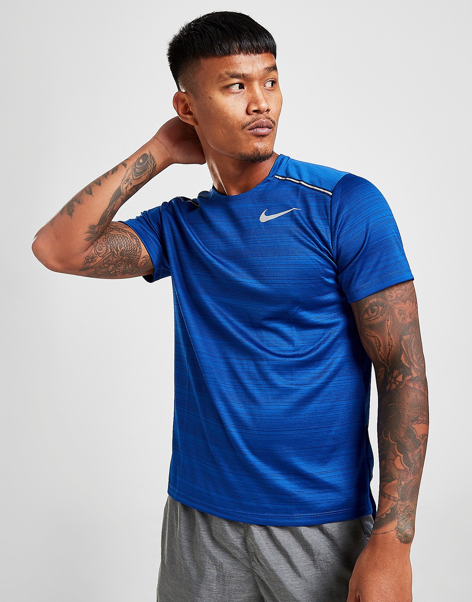 Nike Miler Short Sleeve T-Shirt - Navy - Mens, Navy