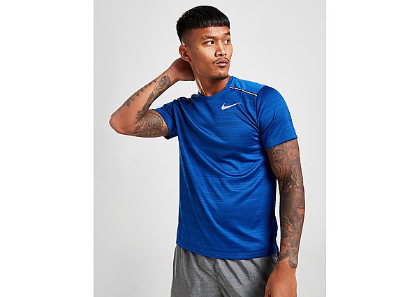 Nike T-shirt ˆ manches courtes Miler Homme - Indigo Force/Blue Void, Indigo Force/Blue Void