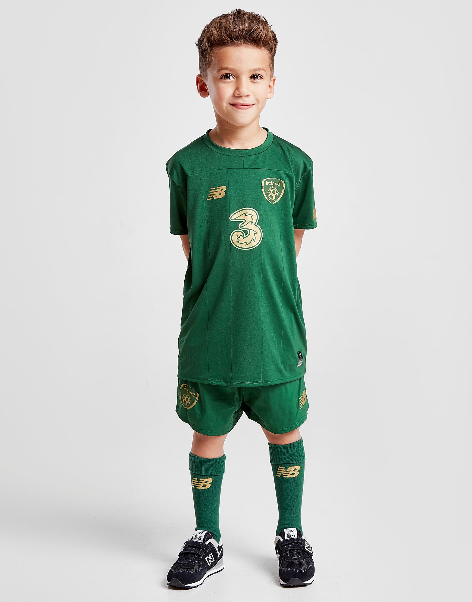 

New Balance Republic of Ireland 2020 Home Kit Children - Green/White - Kids, Green/White