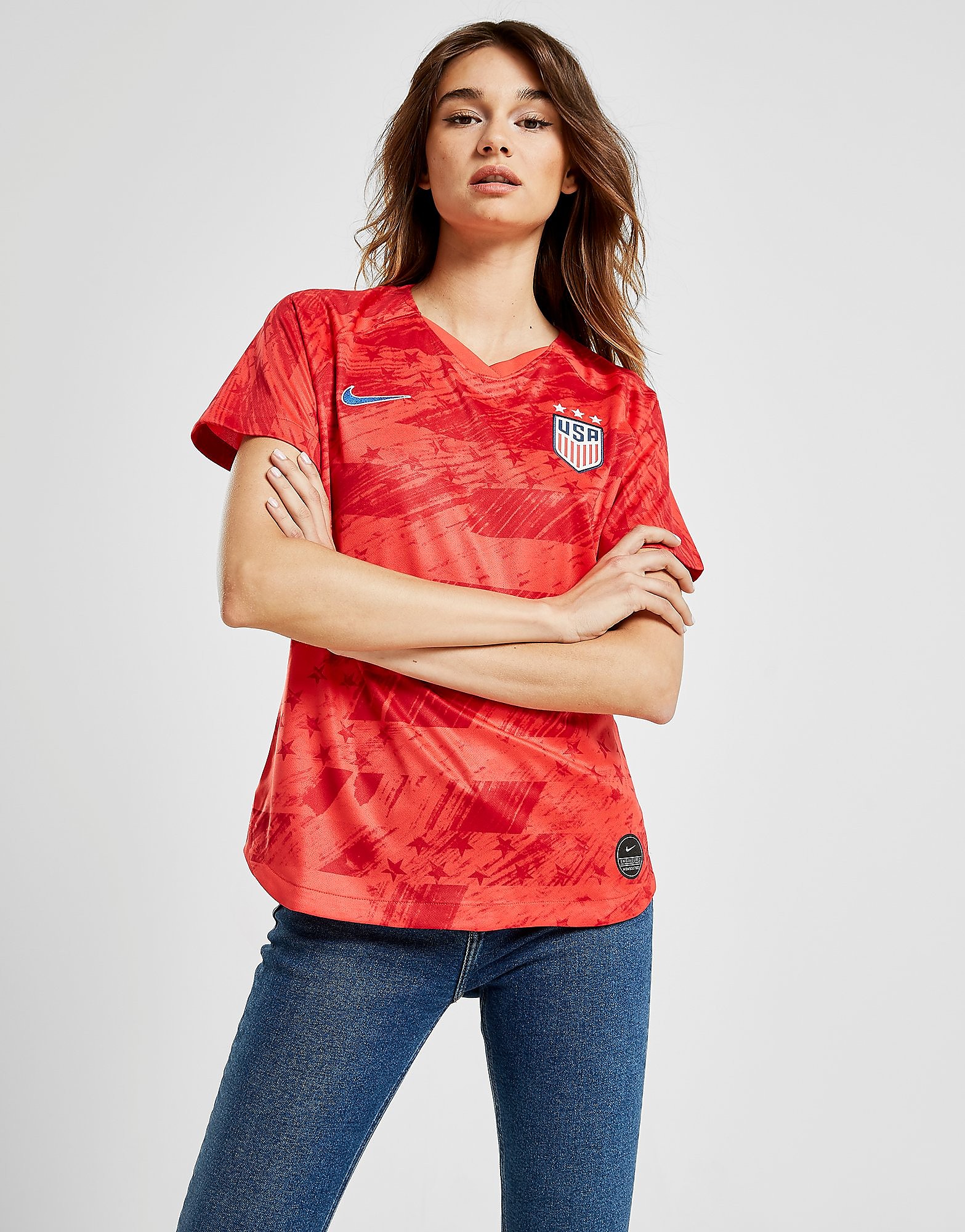 Nike Usa 2019 Away Shirt Dames Rood nike kopen in de aanbieding